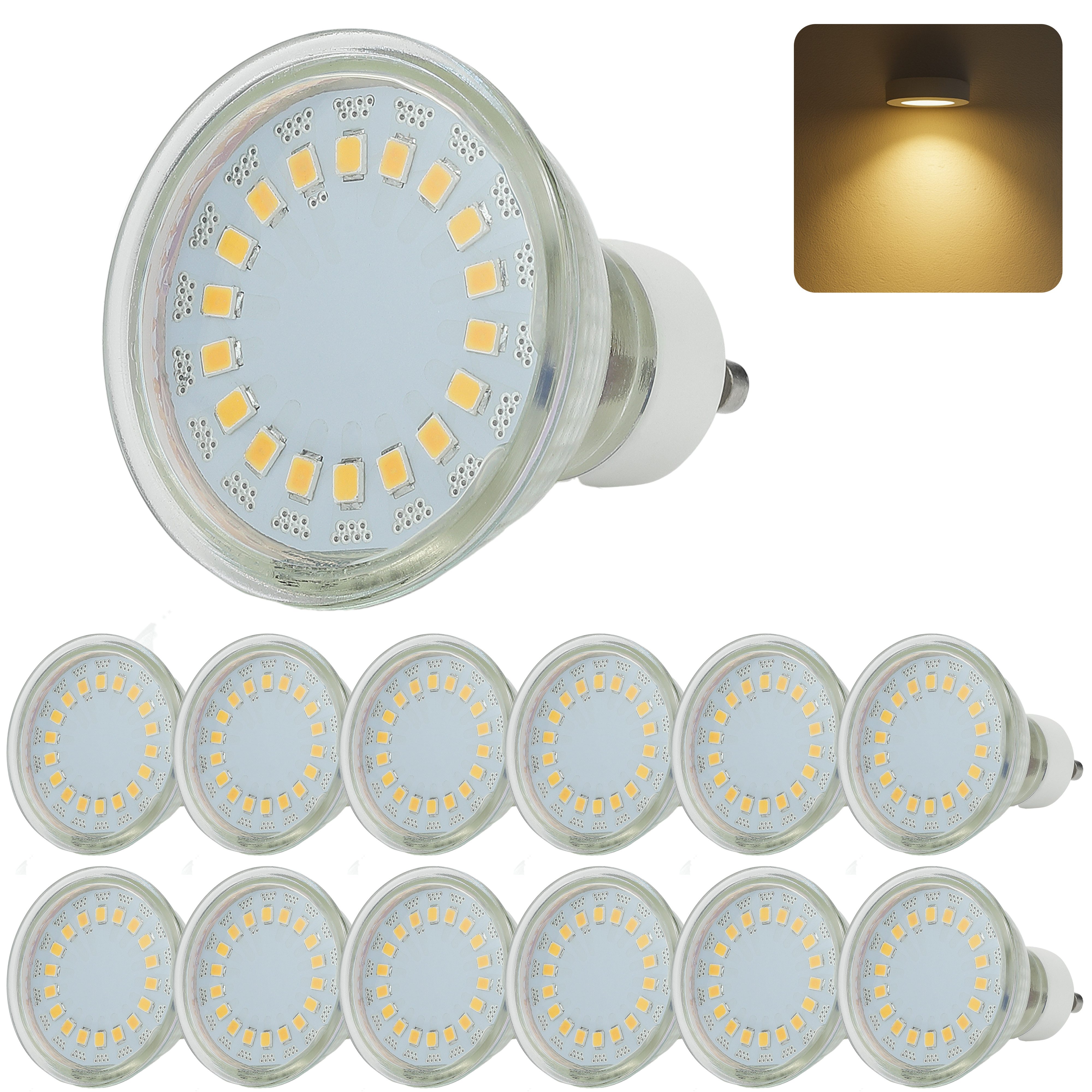 Sweet LED LED-Leuchtmittel 12er Set GU10 Strahler LED 5W 430lm warmweiß 230 günstig online kaufen