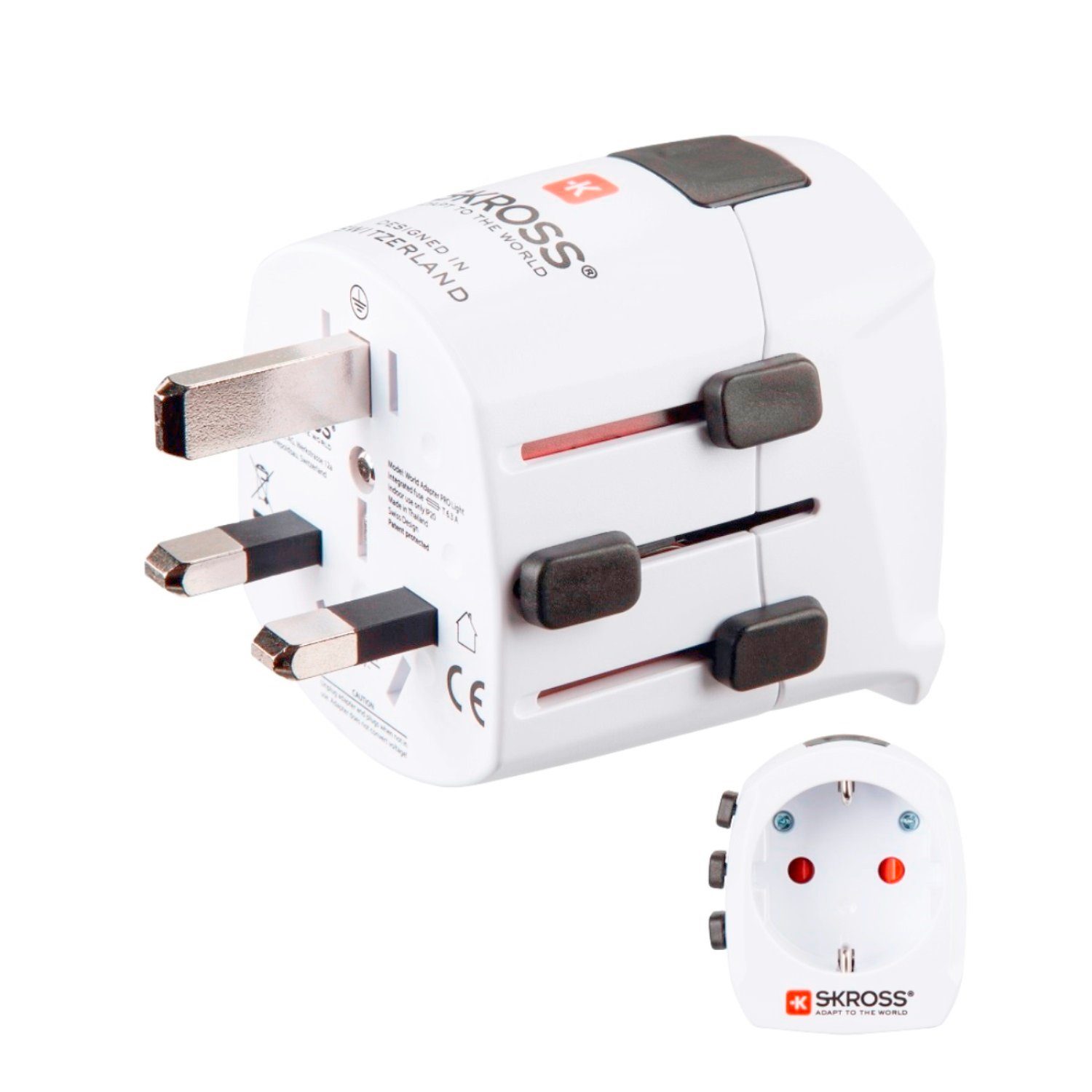 Hama SKROSS Reise-Stecker Strom-Adapter Welt-Reise Reiseadapter, 100 Länder