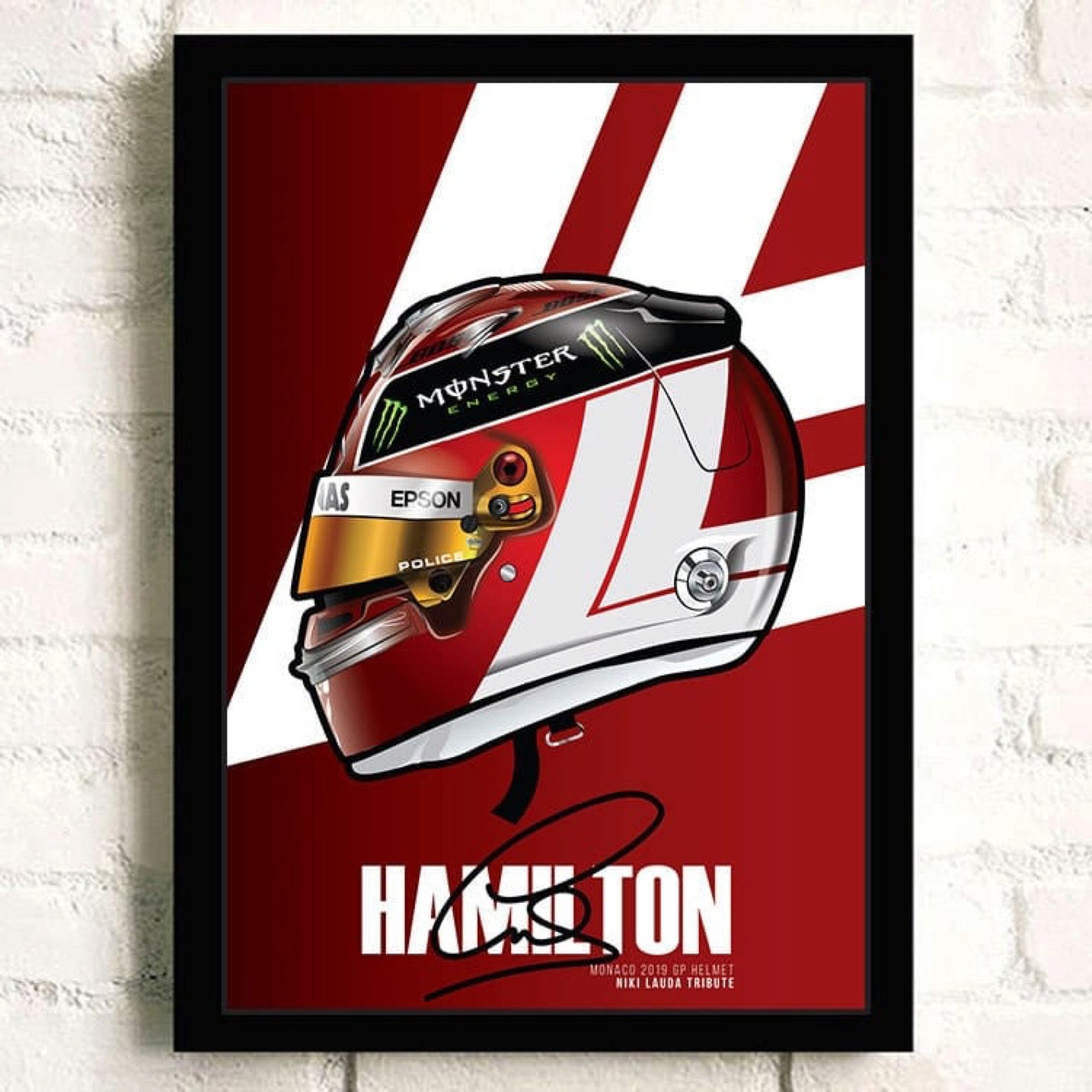JUSTGOODMOOD Poster Formel 1 Helm Rennfahrer Name Unterschrift Deko Print ohne Rahmen F Ra, F Raikkönen (1 St)