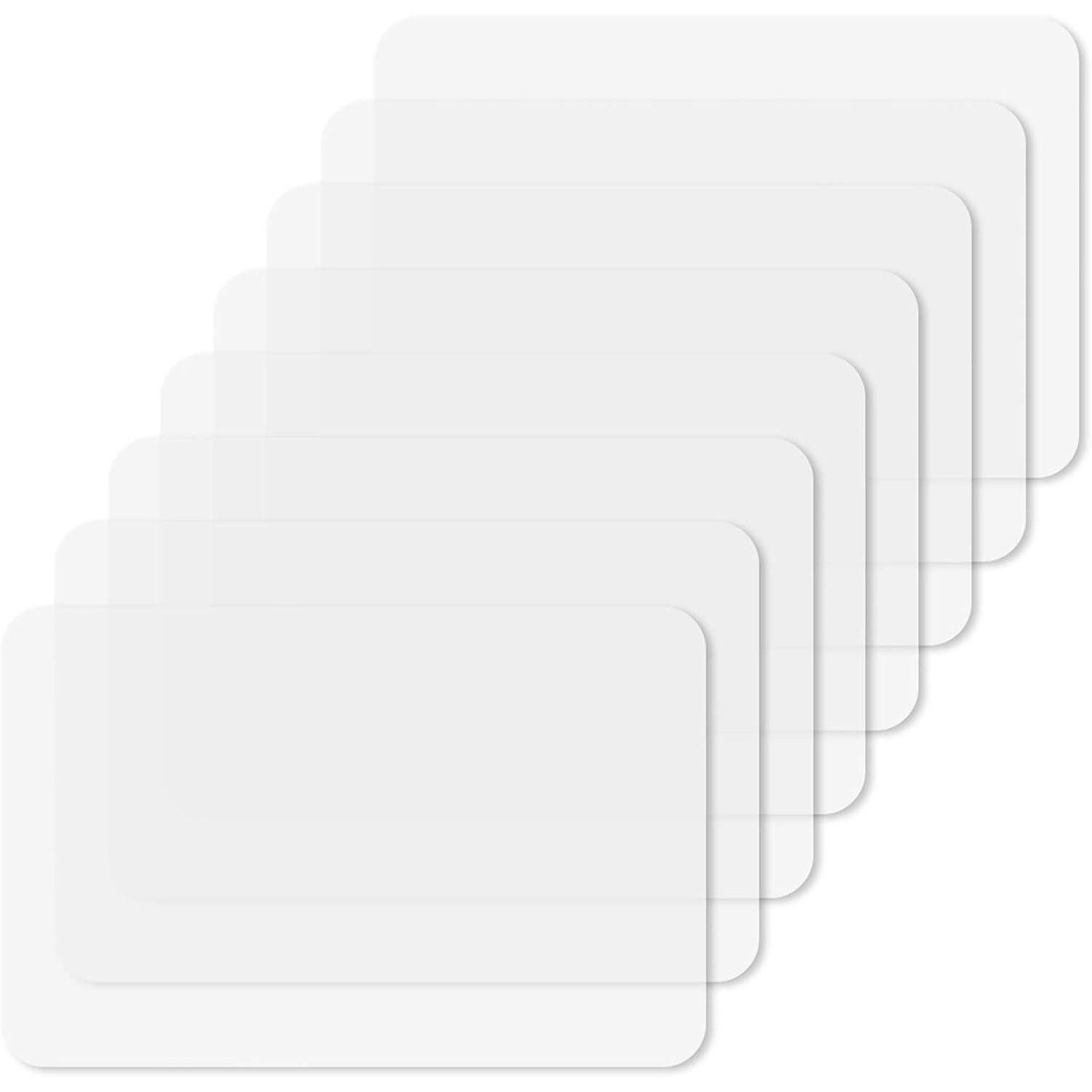 LuxusKollektion Platzset 8er Set Transparente Kunststoff Tischsets 43x28 cm Hitzebeständig, (8-St)
