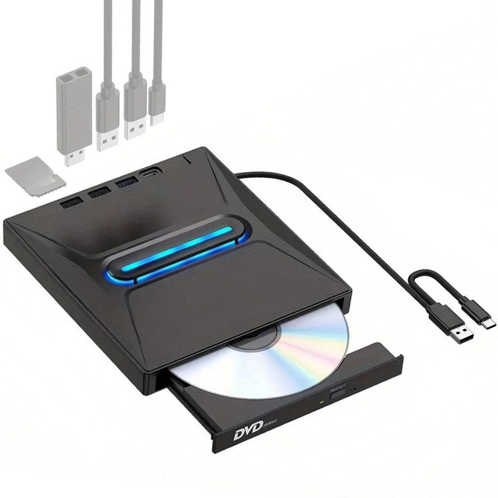 Externe DVD CD RW Writer Laufwerk Brenner Reader Player für Laptop PC CD-Brenner