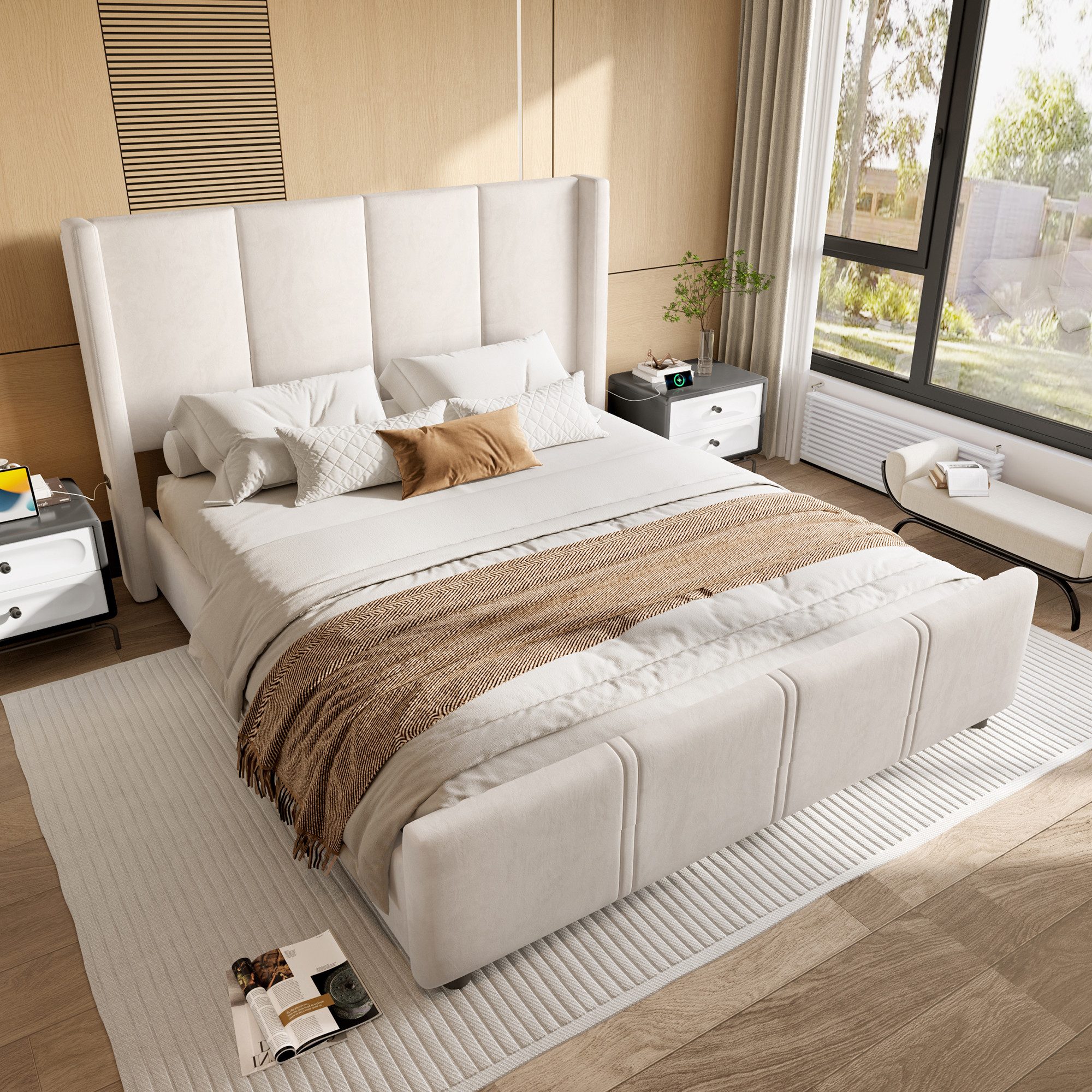 STILVORA Polsterbett 160x200 Funktionsbett mit matratze,Jugendbett günstig online kaufen