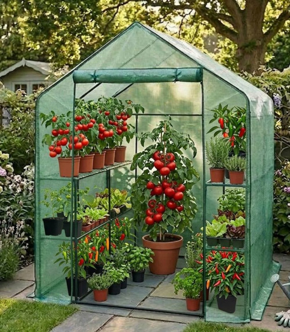 BruKa Gewächshaus GREENHOUSE XL Frühbeet Treibhaus Frühbeet Foliengewächshaus Tomaten