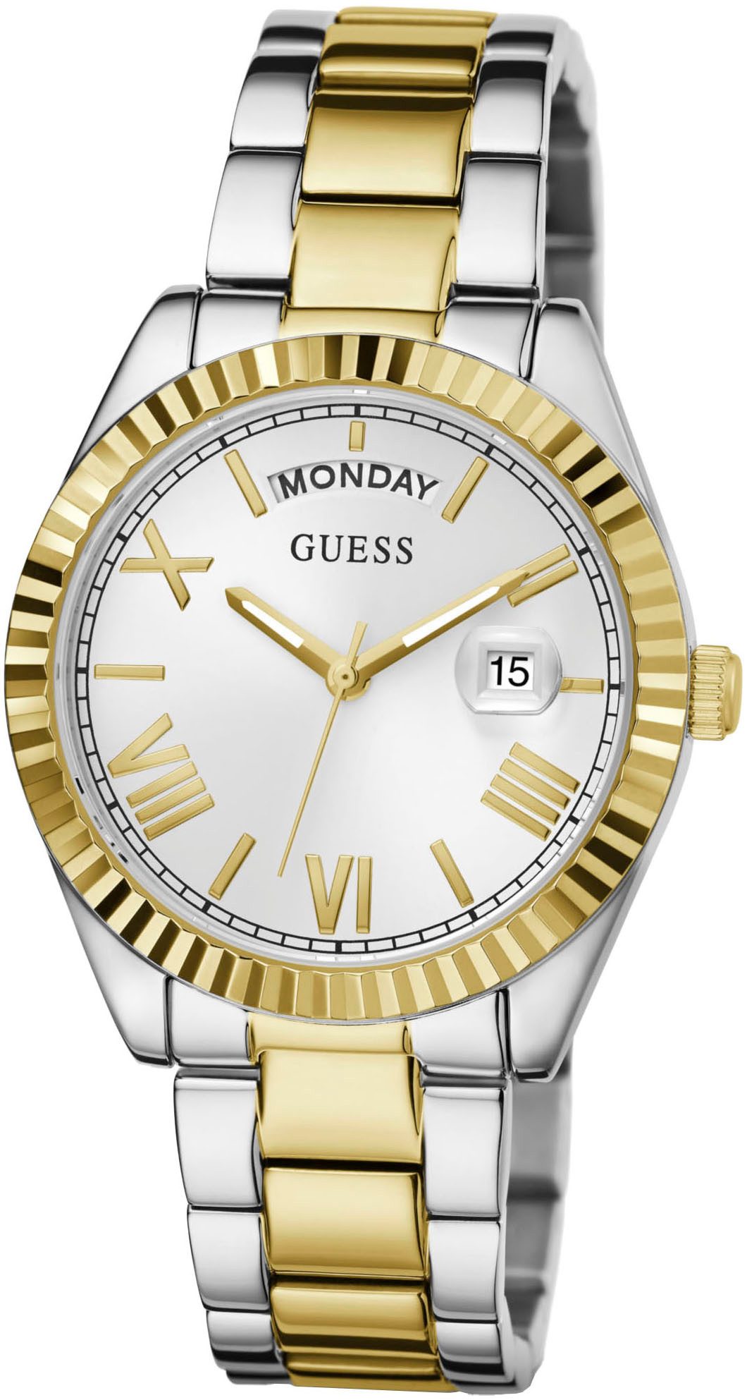 Guess Quarzuhr LUNA GW0308L6, Armbanduhr, Damenuhr, Datum, Edelstahlarmband günstig online kaufen