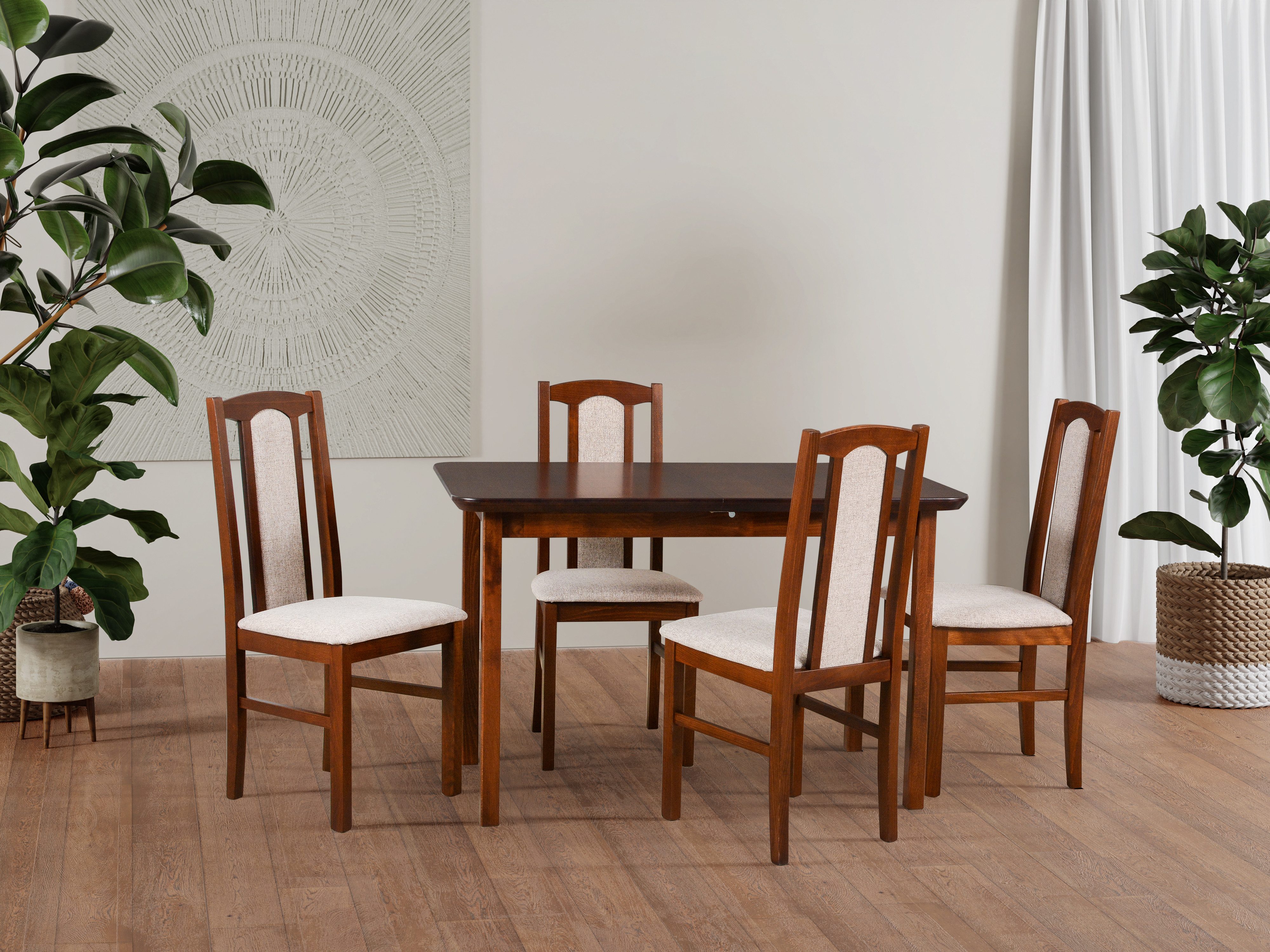 MOEBLO Stuhl BESO 07 (Polsterstühle, Holzstühle, Esszimmerstühle, Massivholz - Massiver Buchenholzstuhl mit Polstersitz, ergonomische Sitzhöhe, verschiedene Farben, 2 St), (BxHxT): 43x96x40cm