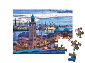 puzzleYOU Puzzle Hamburger Hafen, Deutschland, 48 Puzzleteile, puzzleYOU-Kollektionen Hamburg, Deutsche Städte
