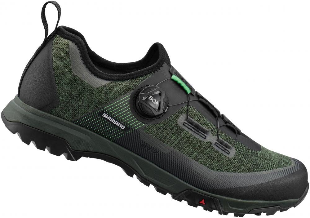 Shimano SHIMANO Fahrradschuhe ET701 Herren/Damen MTB Flatpedal Größe 45 Grün Fahrradschuh