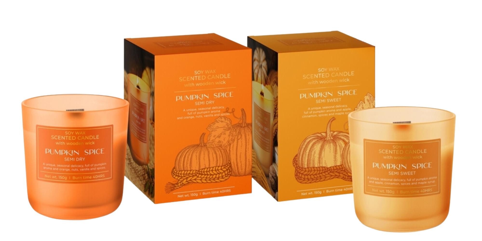 Dekohelden24 Duftkerze Pumpkin Spice Duftkerze im günstig online kaufen
