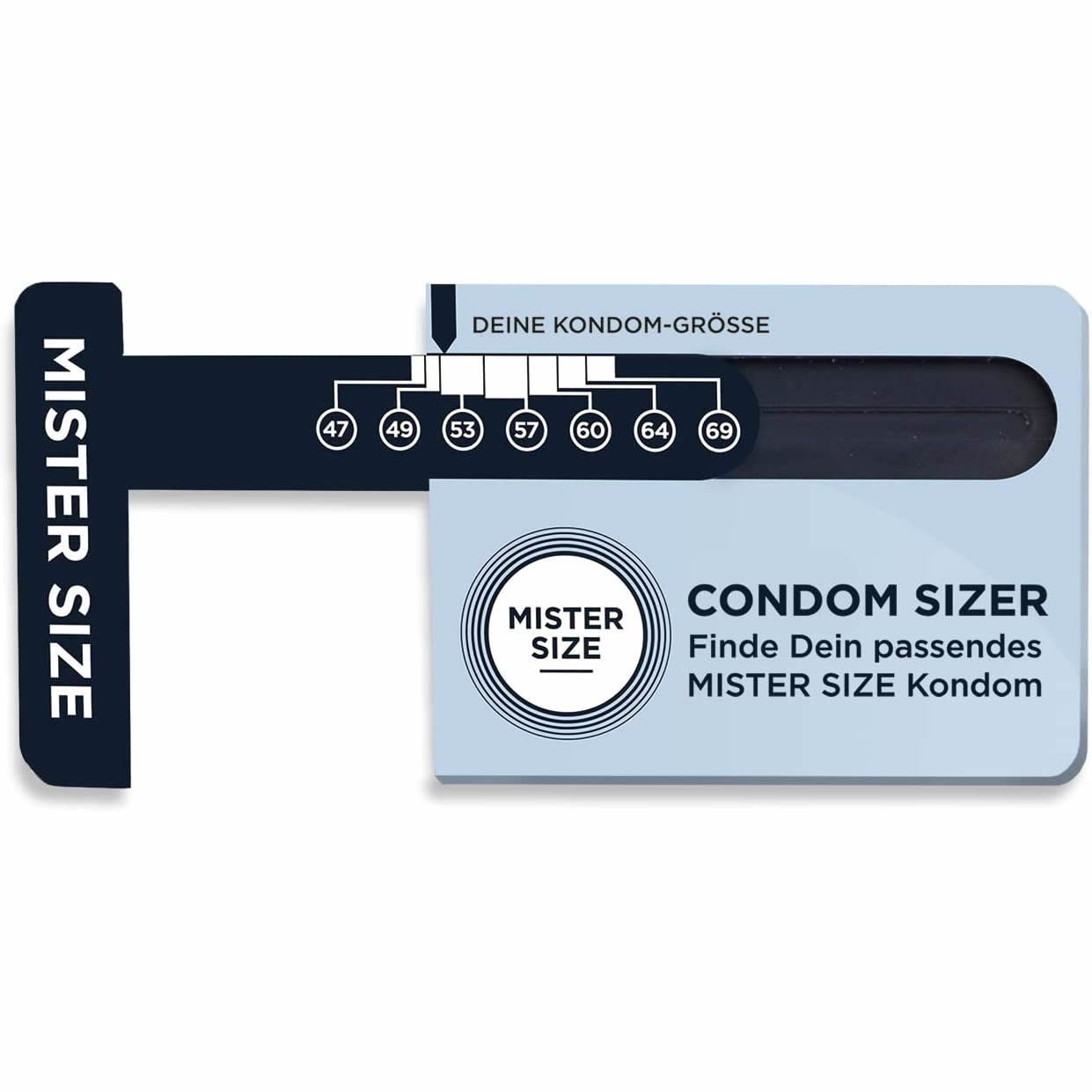 Sie Condom St., Deutsch, SIZE Ihre Sprache: Kondomgröße jetzt Kondome MISTER Sizer bestimmen 1