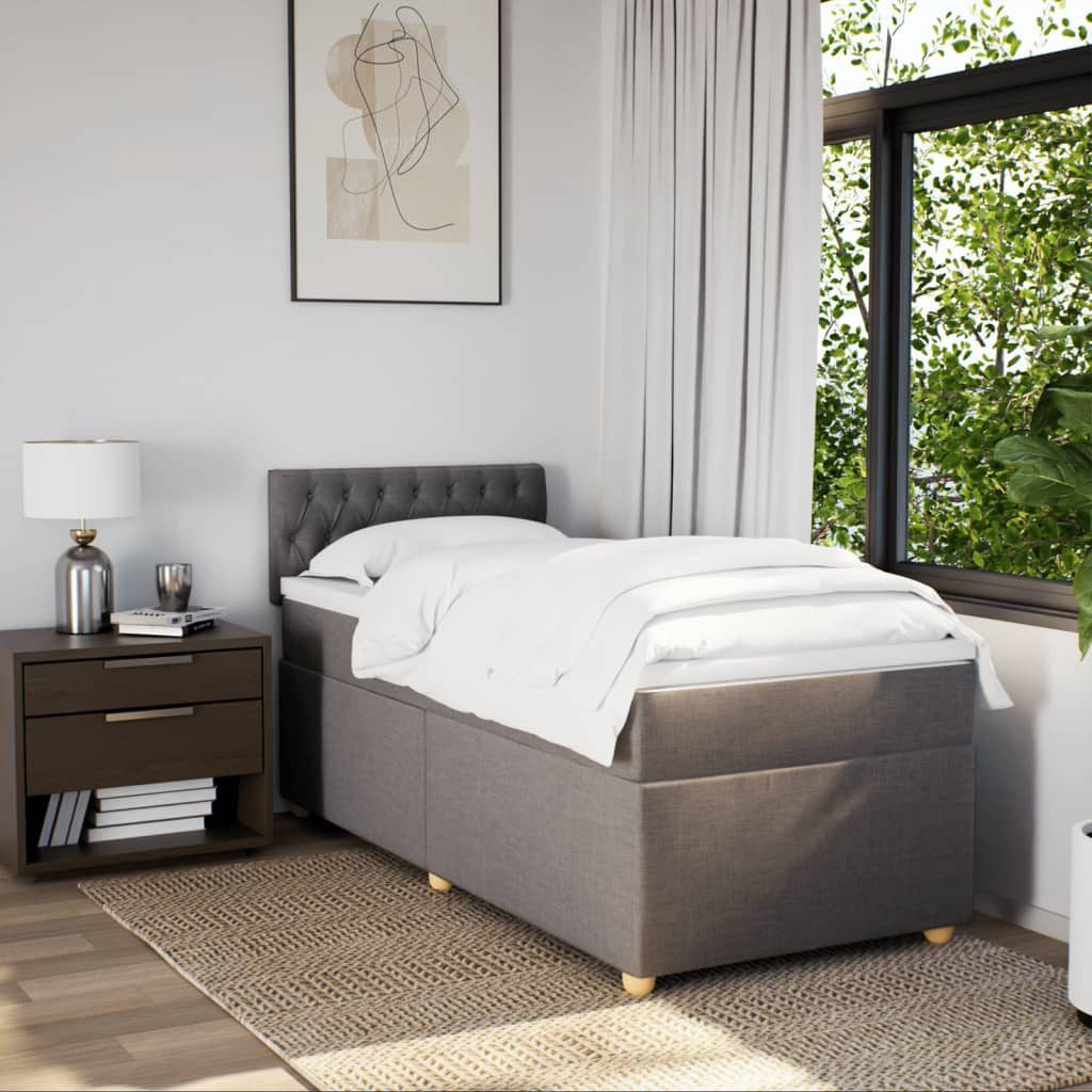 vidaXL Bett Boxspringbett mit Matratze Taupe günstig online kaufen
