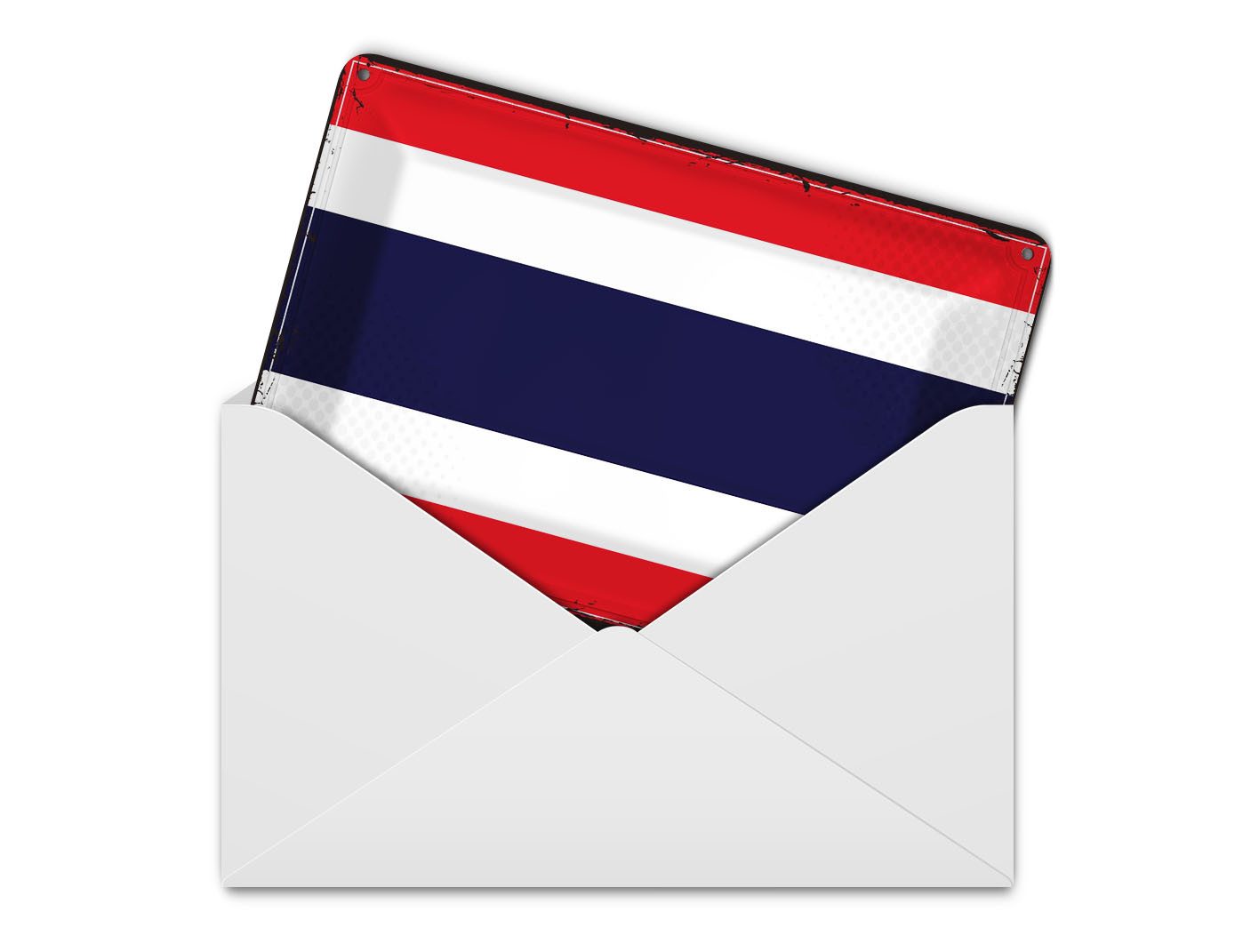 Femer GmbH Postkarte Flagge Thailands 14x10cm Retro Flag of Thailand, unfrankiert