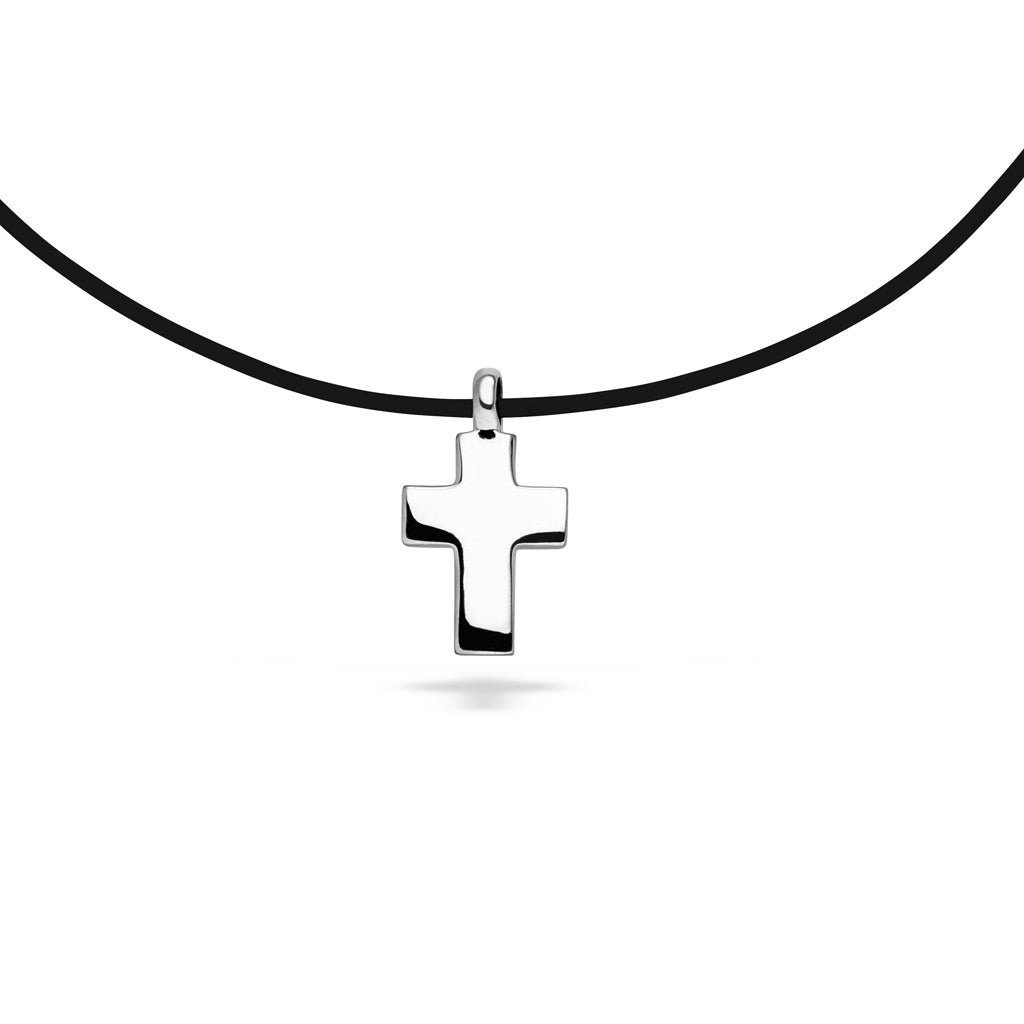 SKIELKA DESIGNSCHMUCK Kreuzanhänger Silber Anhänger "Kreuz" (Sterling Silber 925), hochwertige Goldschmiedearbeit aus Deutschland