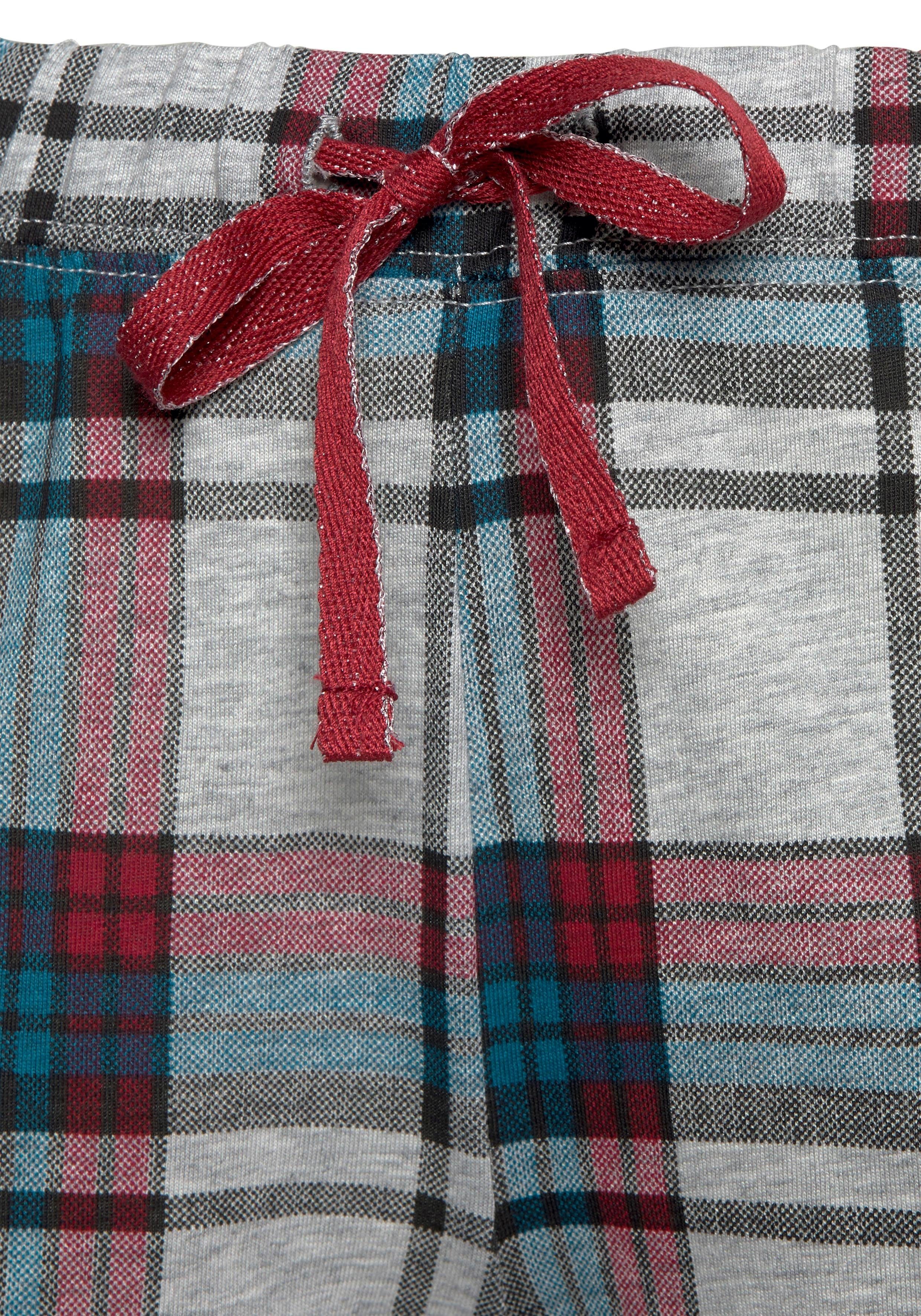 s.Oliver Schlafhose mit Allover-Muster und kontrastfarbener Kordel