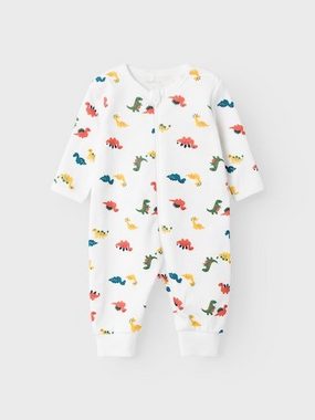 Name It Schlafanzug NBMNIGHTSUIT ZIP BRIGHT WHITE DINO NOOS