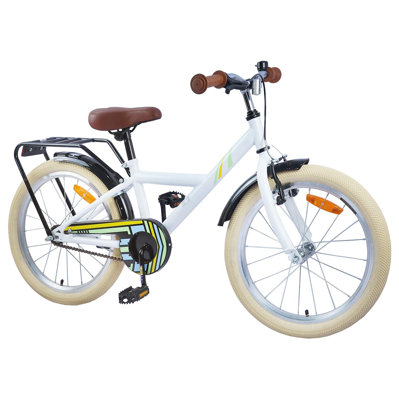 vidaXL Kinderfahrrad 158 x 53 x 100 cm Kinderfahrrad 24 Zoll für 8-12 Jahre alt Weiß