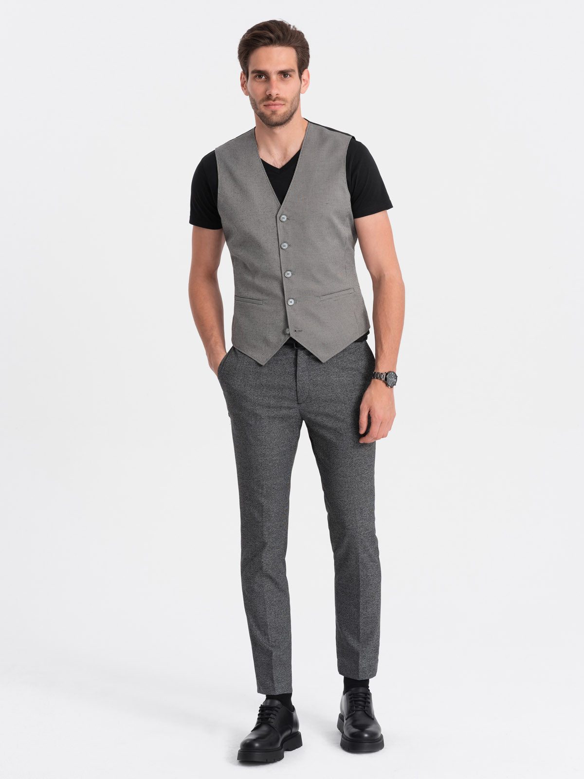 OMBRE Anzugweste Żakardowa kamizelka męska casual günstig online kaufen