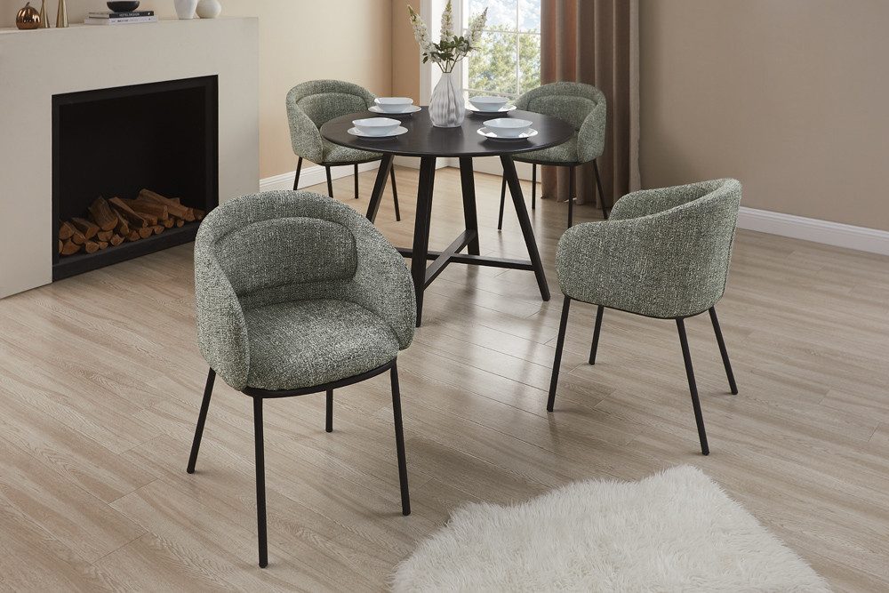 riess-ambiente Esszimmerstuhl FLORENZ grün-beige / schwarz günstig online kaufen