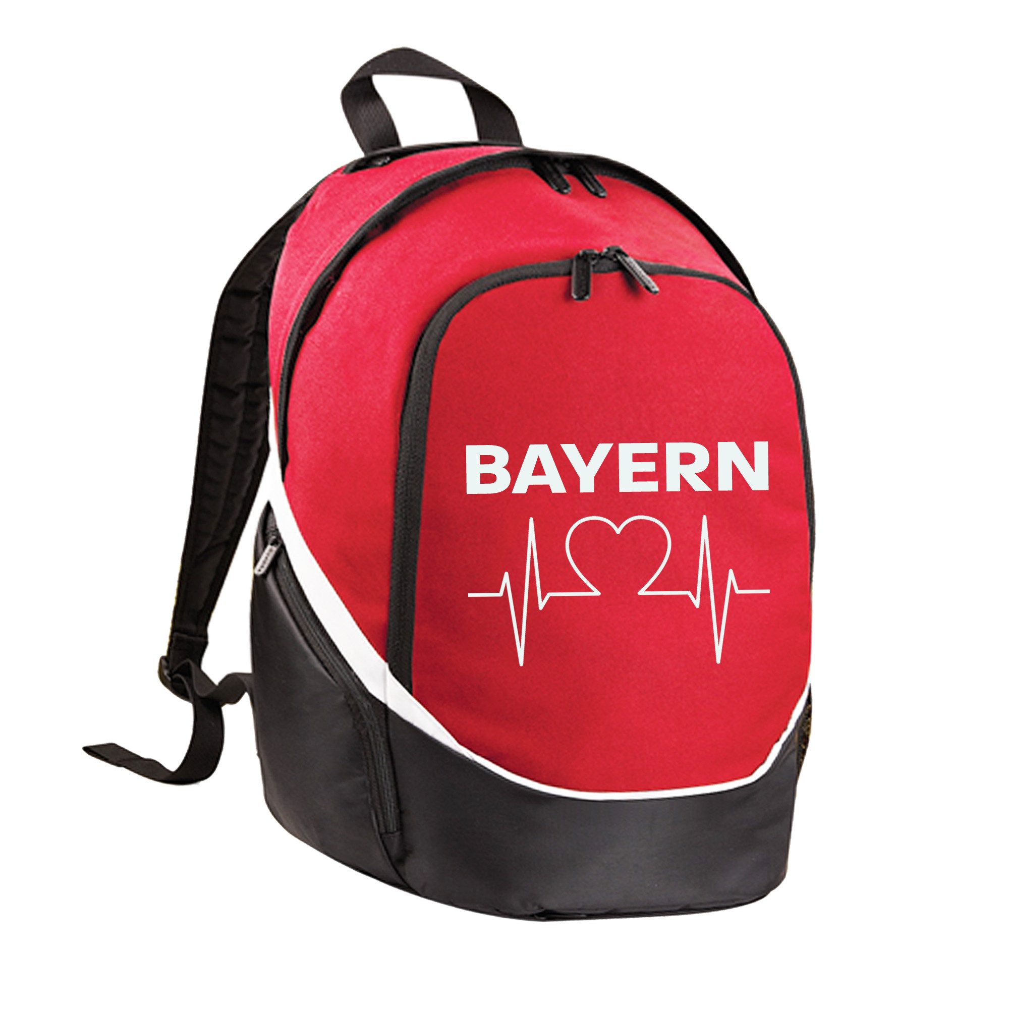 multifanshop Rucksack Bayern - Herzschlag - Tasche