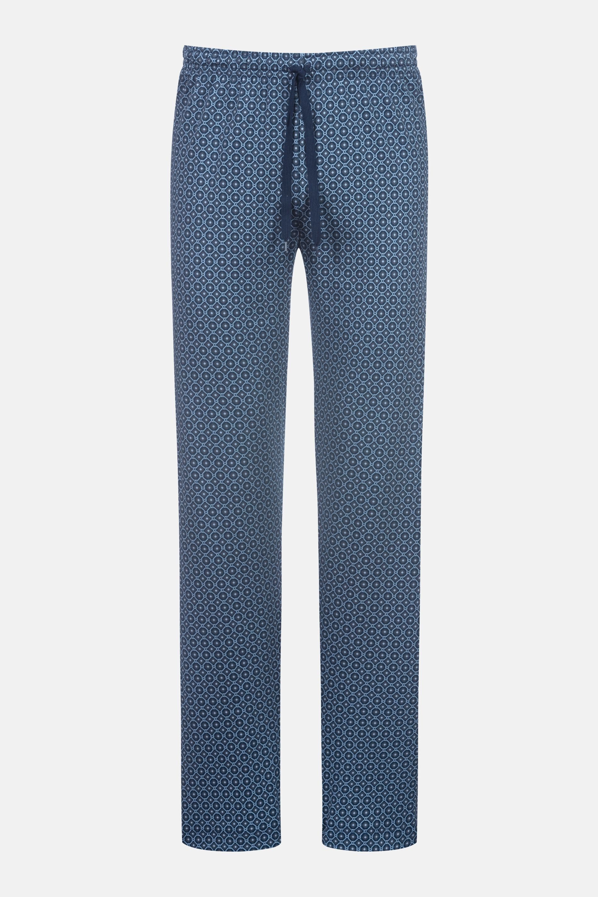 Mey Schlafhose Mey male Hose lang Serie Vesanto Mit Minimalprint (1-tlg) Komfortbund mit Kordelzug, lange Pyjamahose mit Print
