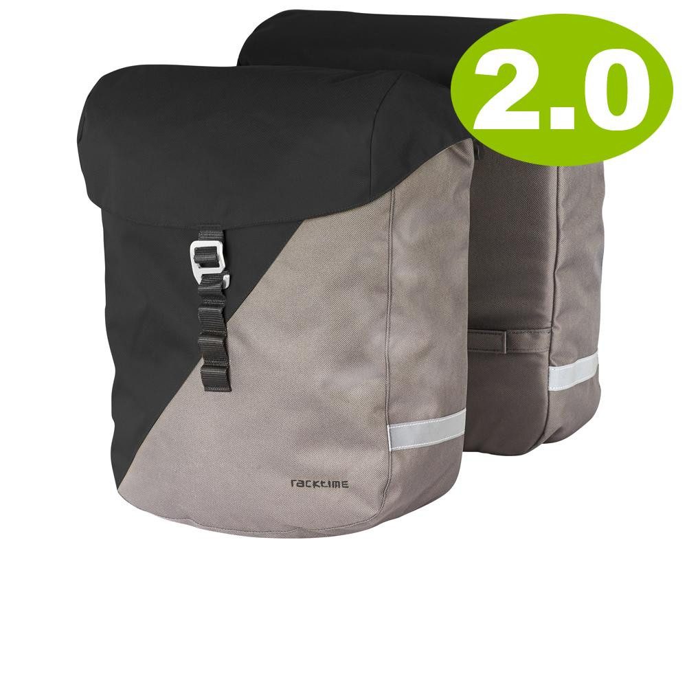 racktime Fahrradrucksack Racktime Doppeltasche VIDA 2.0 carbon black stone grey 24l