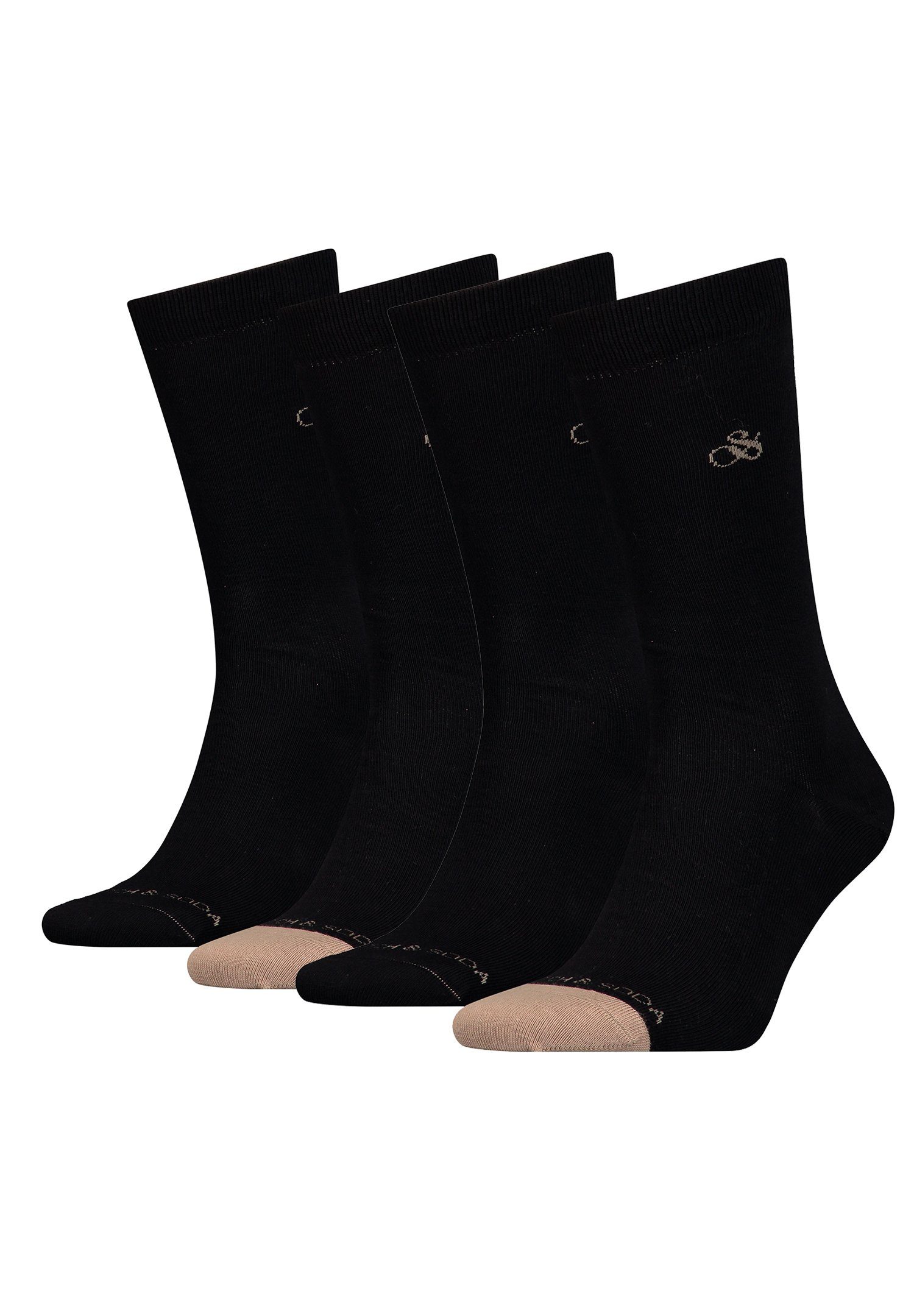 Scotch & Soda Kurzsocken SCSO Dip Toe CLASSIC Socks 4P (4-Paar) Black