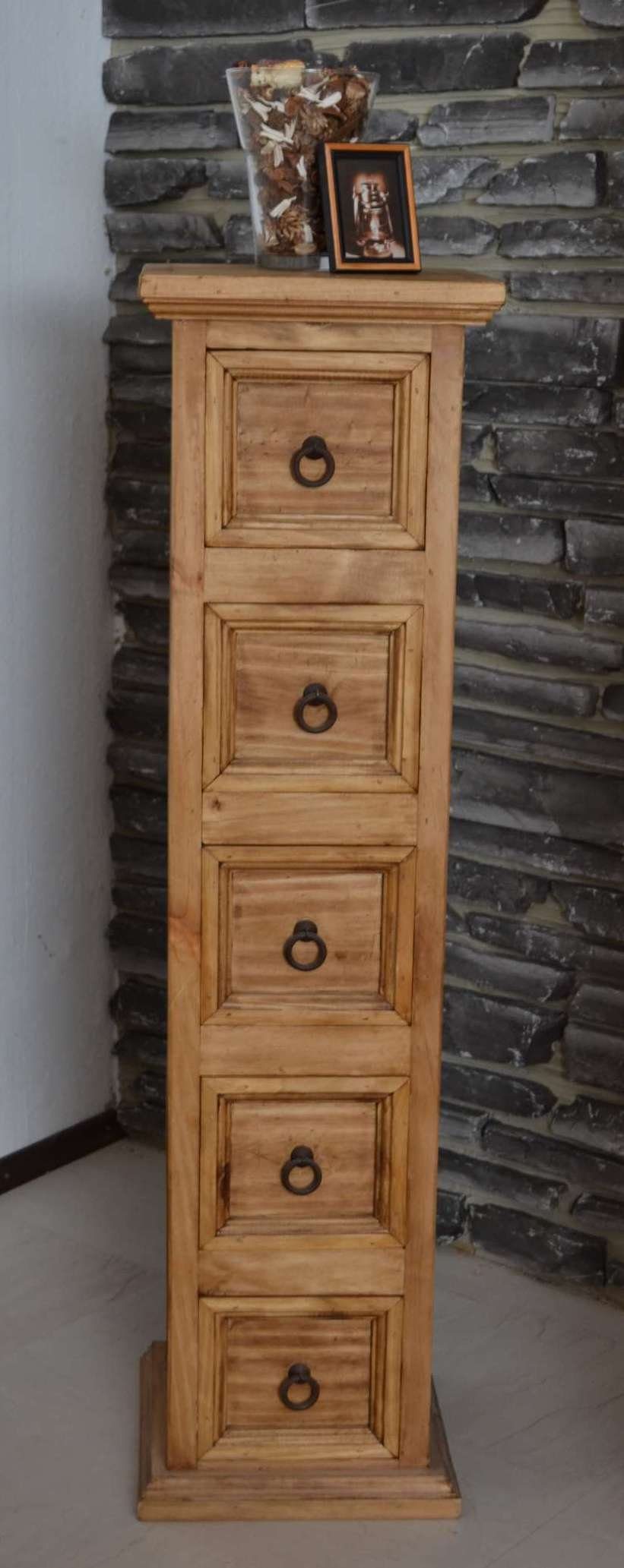 MiaMöbel CD-Regal Mexico, aus massivem Pinienholz Honig