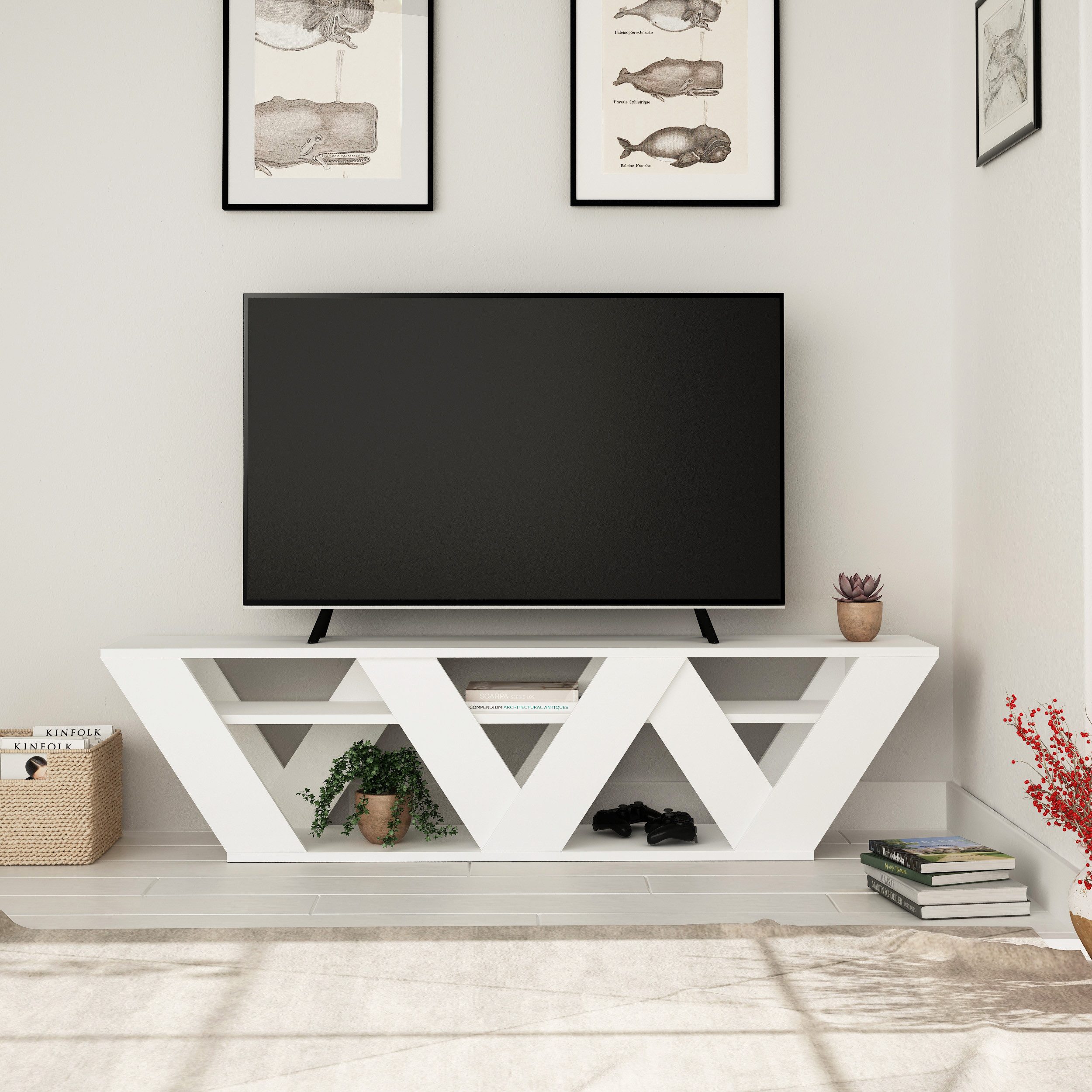 Decortie TV-Schrank Ralla Moderner TV-Ständer Multimedia-Center, 158 x 30 x günstig online kaufen