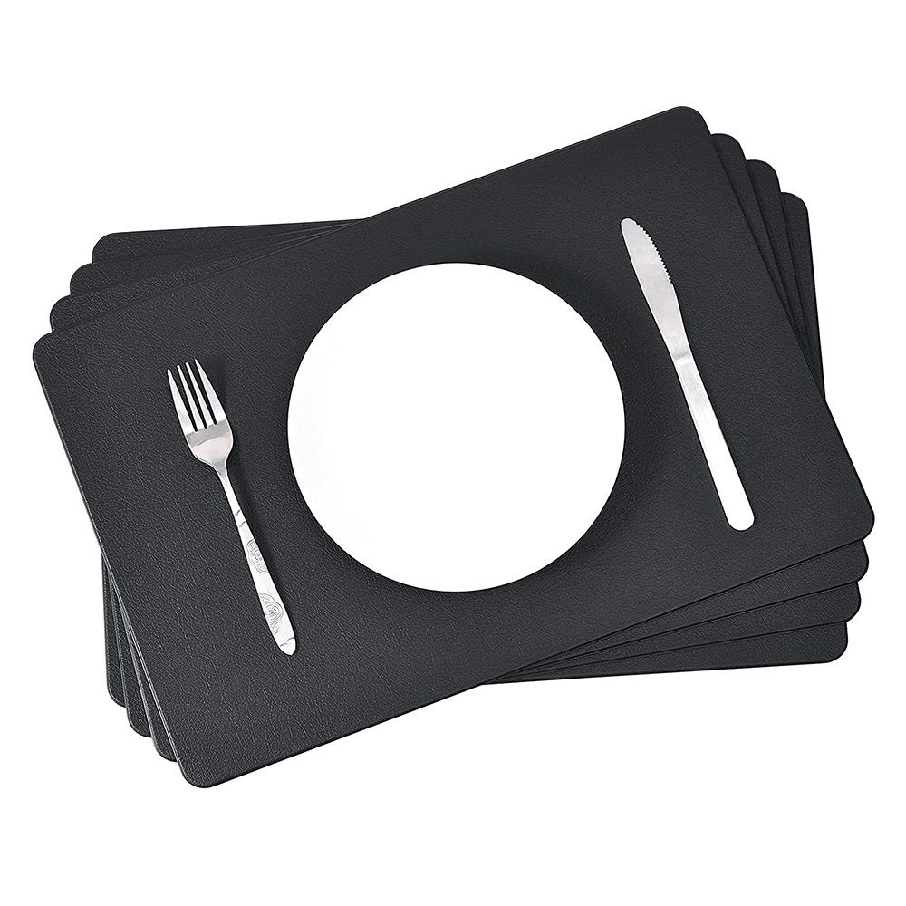zggzerg Platzset Platzsets Schwarz 4er Sets günstig online kaufen