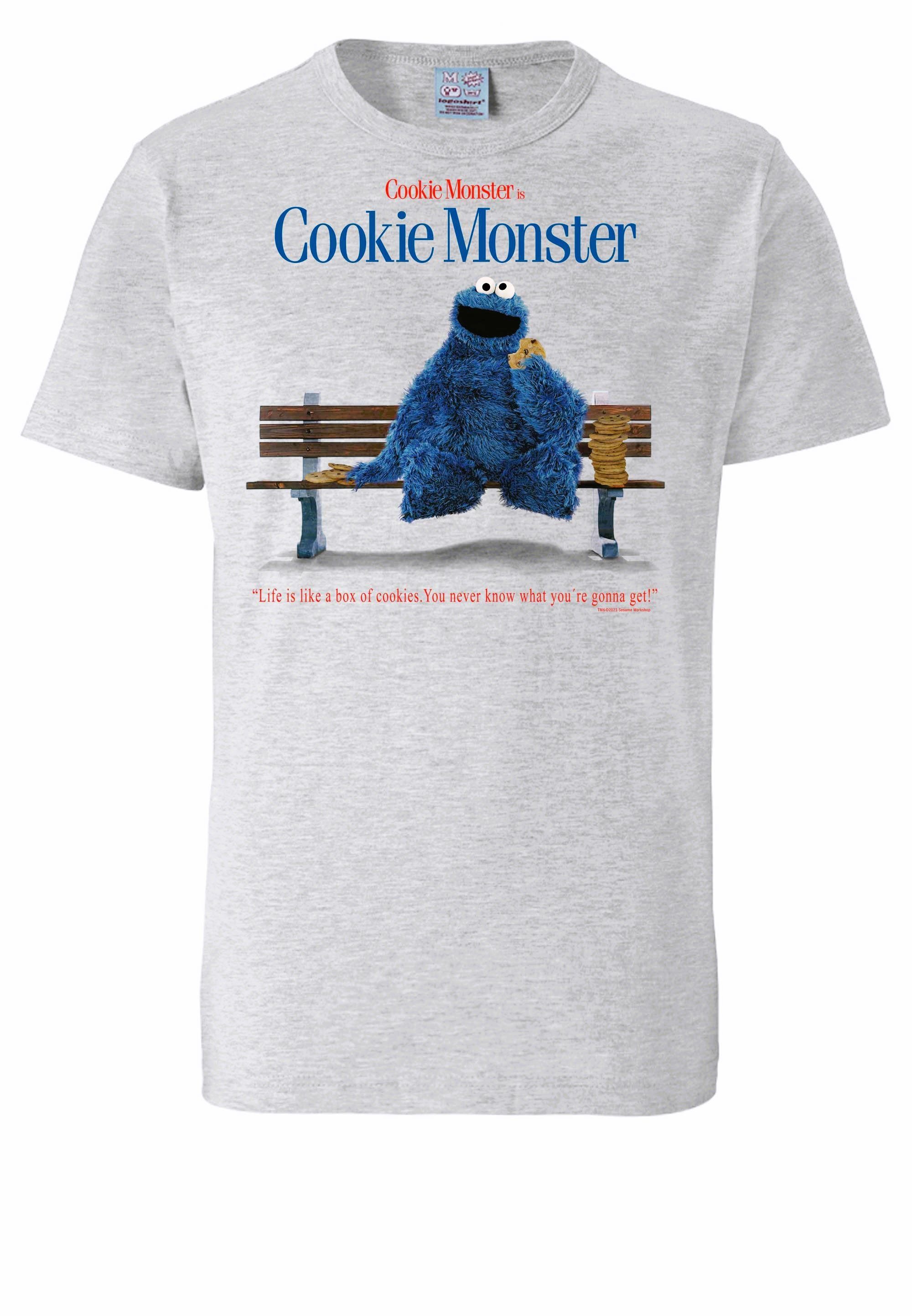 Print – Sesamstraße LOGOSHIRT coolem mit Krümelmonster T-Shirt