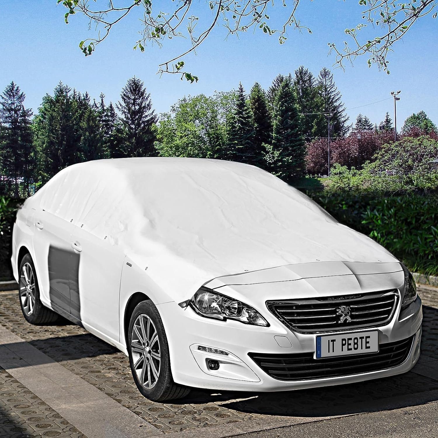 Woltu Schutzplane, Abdeckplane wasserdicht mit Ösen 140 g/m² PE UV-beständig