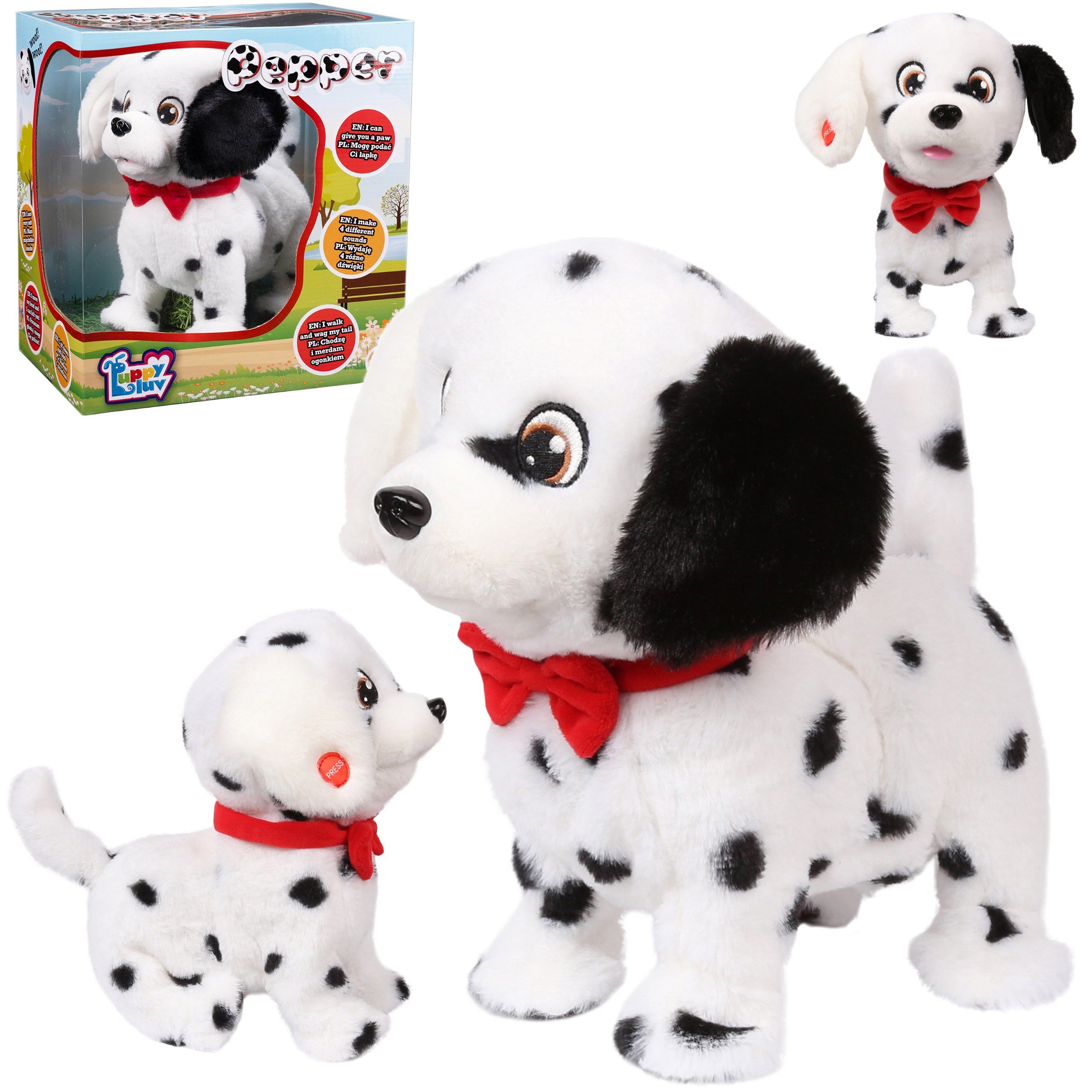 Kuscheltier Puppy Luv - Interaktiver Dalmatiner Hund, Plüschhund Pepper 2+