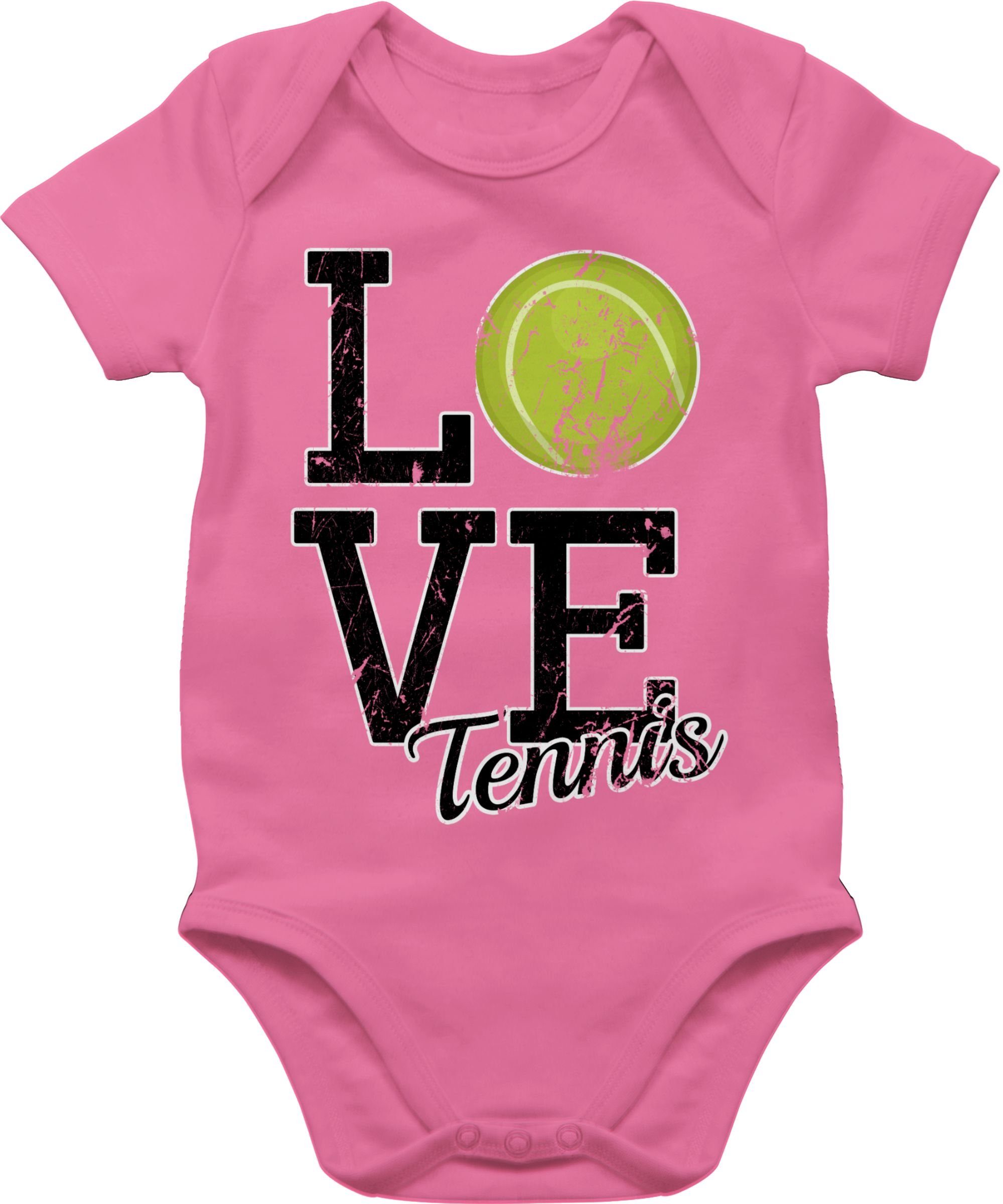 Shirtracer Shirtbody Love Tennis Sport & Bewegung Baby 1 Pink