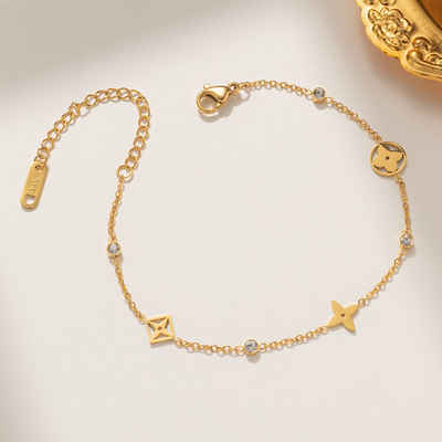 ENGELSINN Goldarmband feines Armband Armreif Armkette Kettenarmband Gold inkl. Geschenkbox, Hochwertige Verarbeitungsqualität
