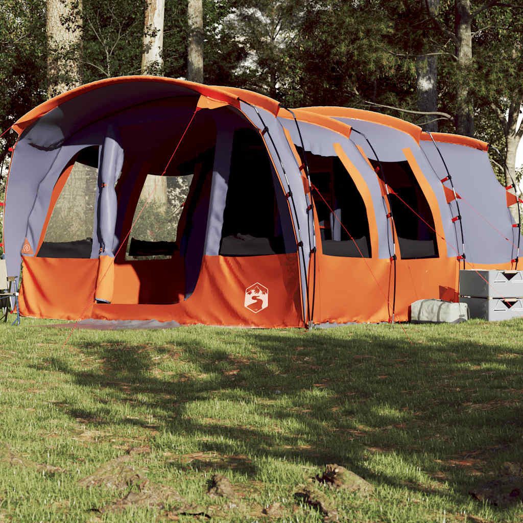 vidaXL Tunnelzelt Tunnel-Familienzelt 8 Personen Grau Wasserdicht, (1 tlg)