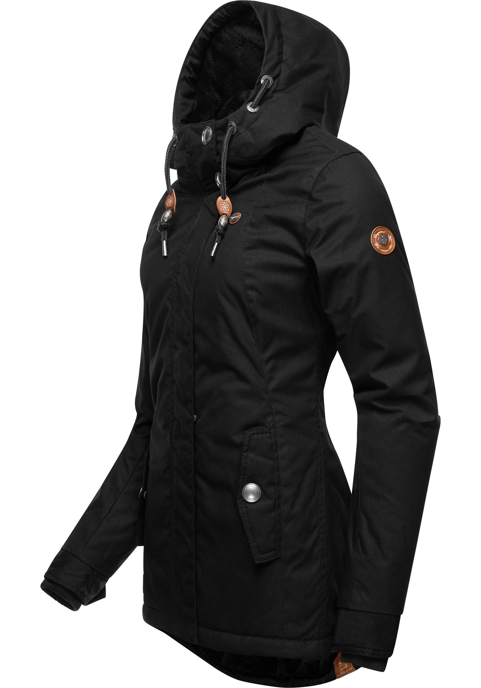 Ragwear Winterjacke Monade Damen Winterparka mit Kapuze und m. Fleece gefüt günstig online kaufen