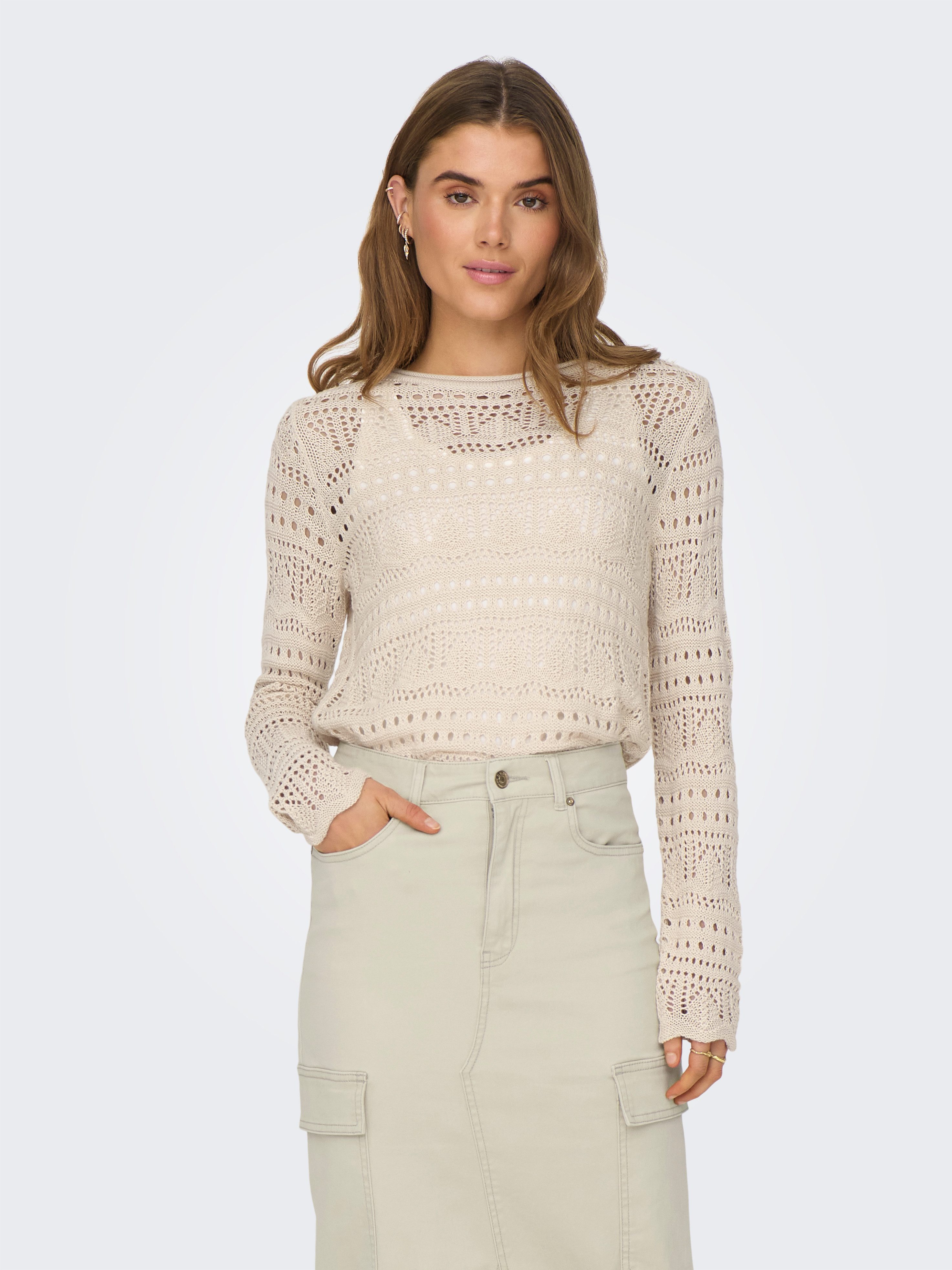 Rundhalspullover JDYSUN LAY L/S BOATNECK PULLOV. KNT NOOS
