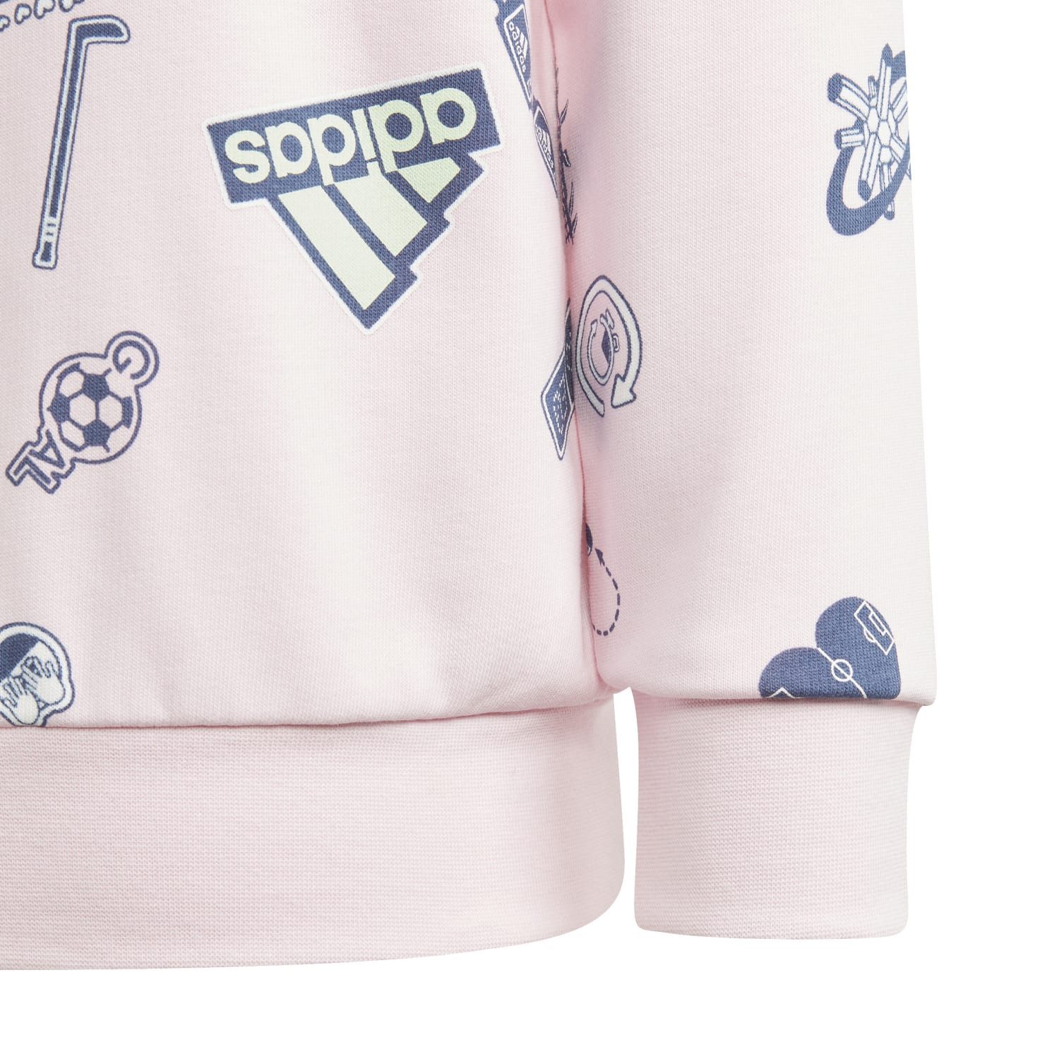 adidas Performance Trainingsanzug Brand Love (Baumwolle) pink/grau Mädchen