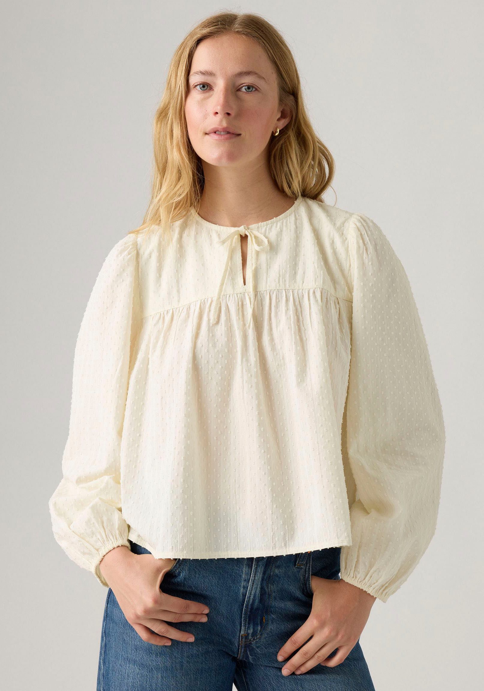 Levi's® Klassische Bluse JOSEPHINE LS HOLI mit elastischem Bund