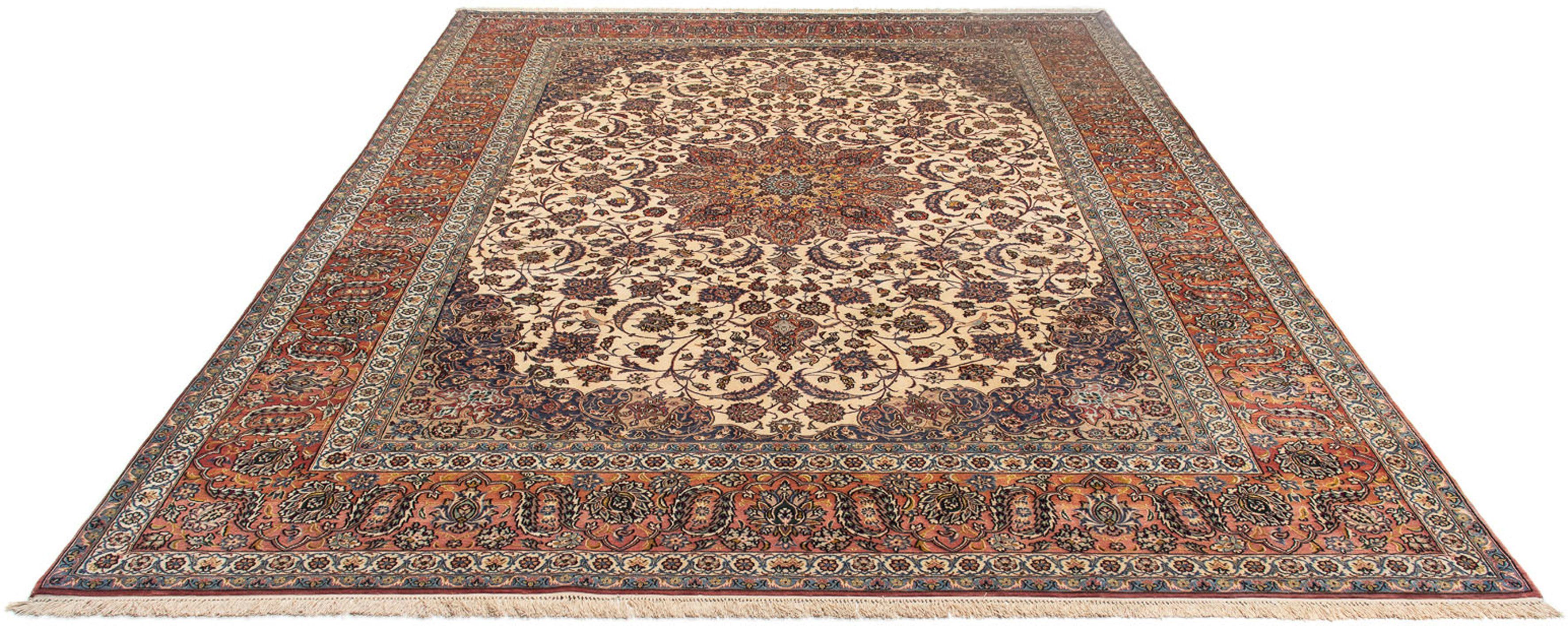 Orientteppich Perser - Isfahan - Premium - 362 x 255 cm - beige, morgenland, rechteckig, Höhe: 6 mm, Wohnzimmer, Handgeknüpft, Einzelstück mit Zertifikat