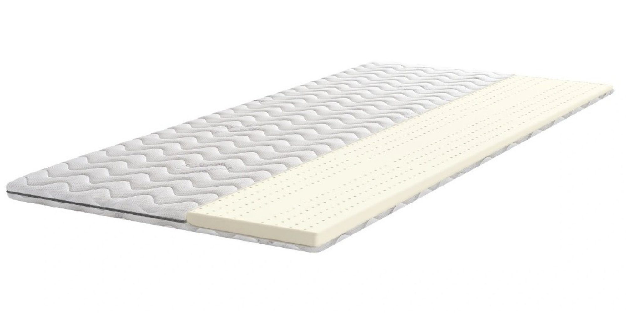 Topper Latex H2 Matratzentopper Matratzenauflage Matratzenschoner Unterbett, Möbel-Gerner, 5 cm hoch, sehr hygienisch, wendbar, abnehmbarer Bezug (40 °C waschbar)