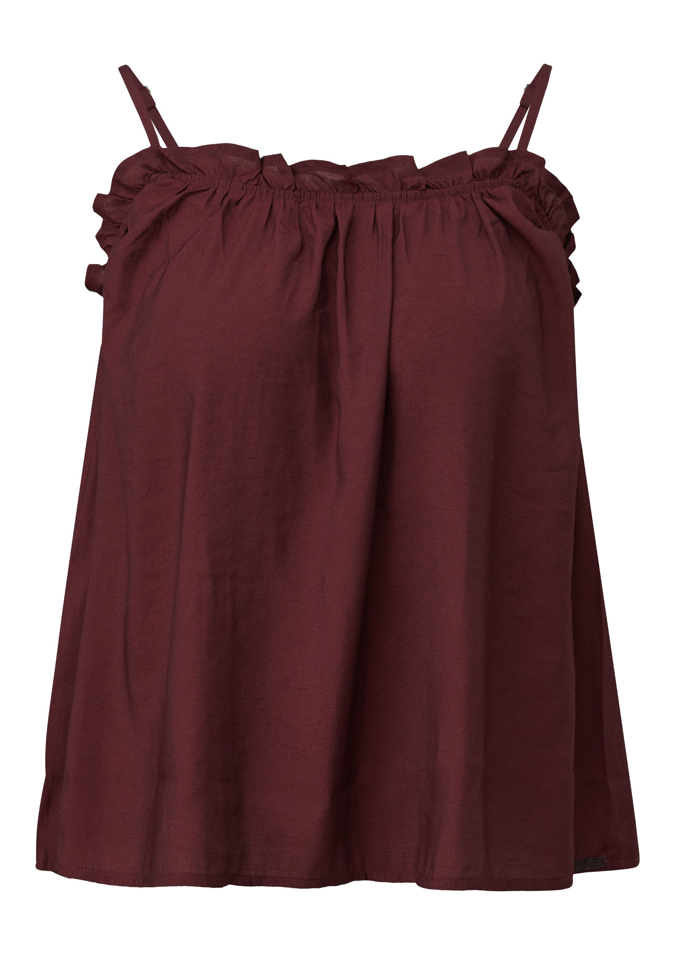 QS Blusentop Bluse Weites Top mit Rüschenkante aus Viskosemix – Bild 2 von 5