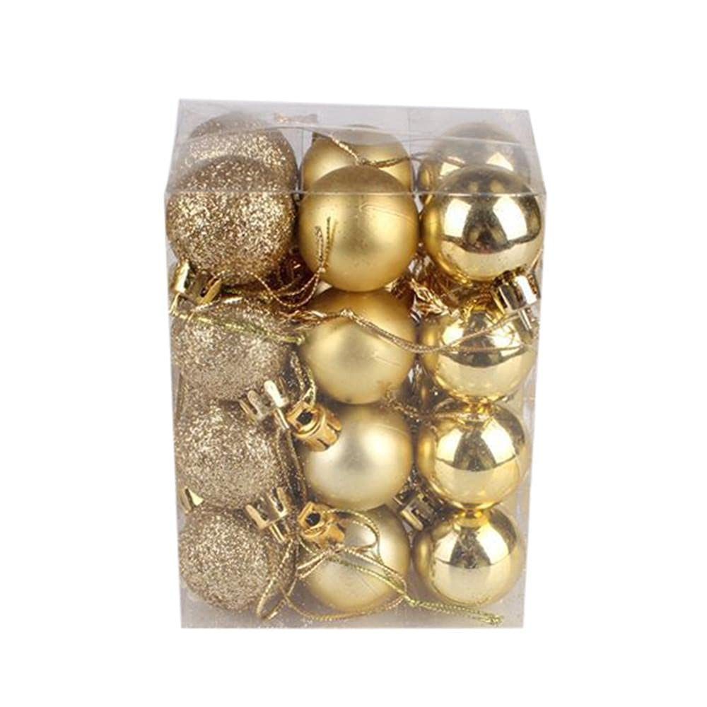 Weihnachtsbaumkugel 24er Set Weihnachtskugeln,Christbaumschmuck Set mit Aufhängen