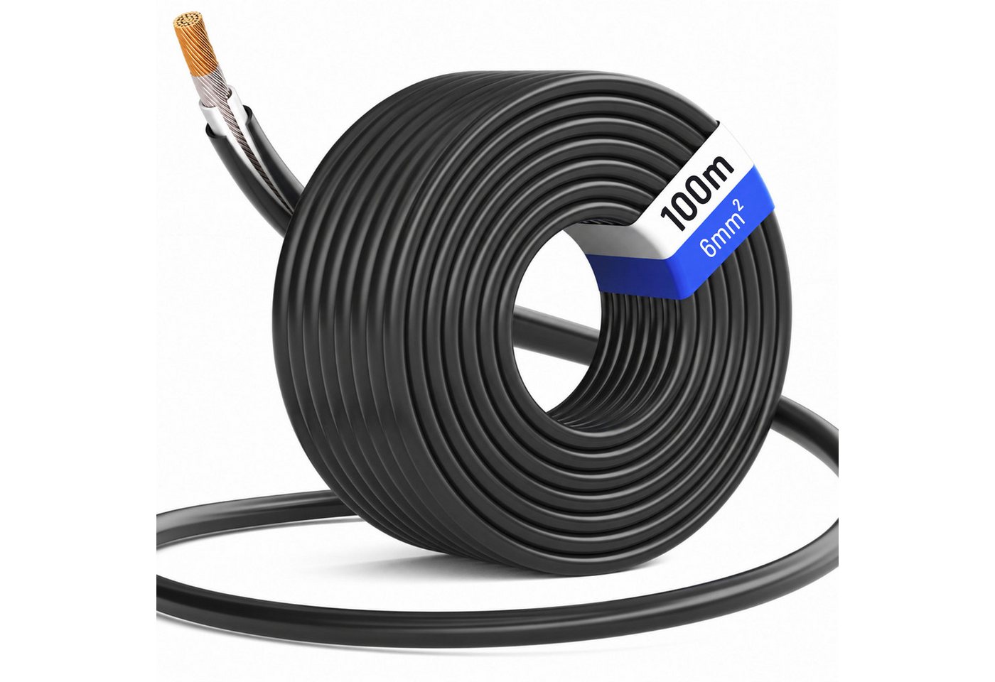 HB-DIGITAL Solarkabel 6mm2 Solarleitung H1Z2Z2-K Photovoltaik PV Kabel Solarkabel, Solarstecker, (10000 cm), TÜV Rheinland zertifizierte PV Kabel