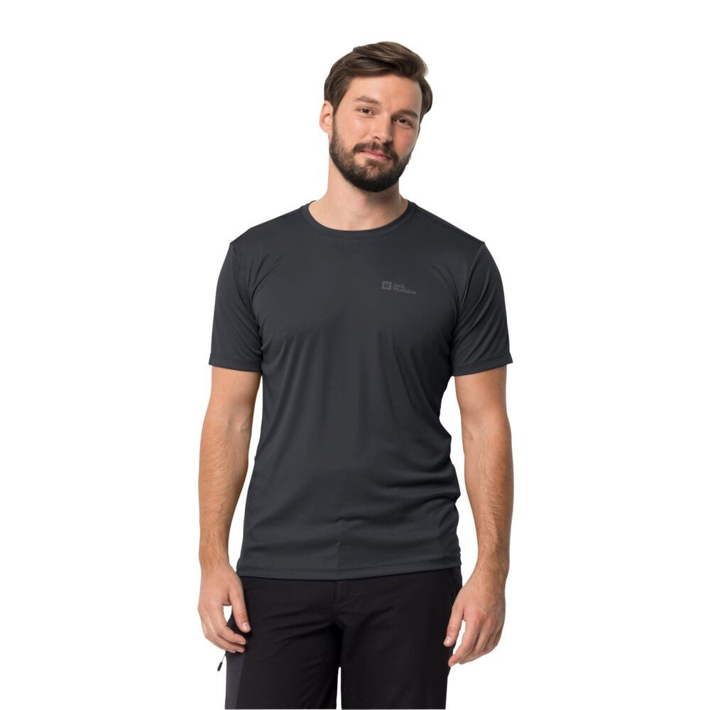 Jack Wolfskin T-Shirt Tech T (leicht, geruchshemmend) phantomgrau Herren