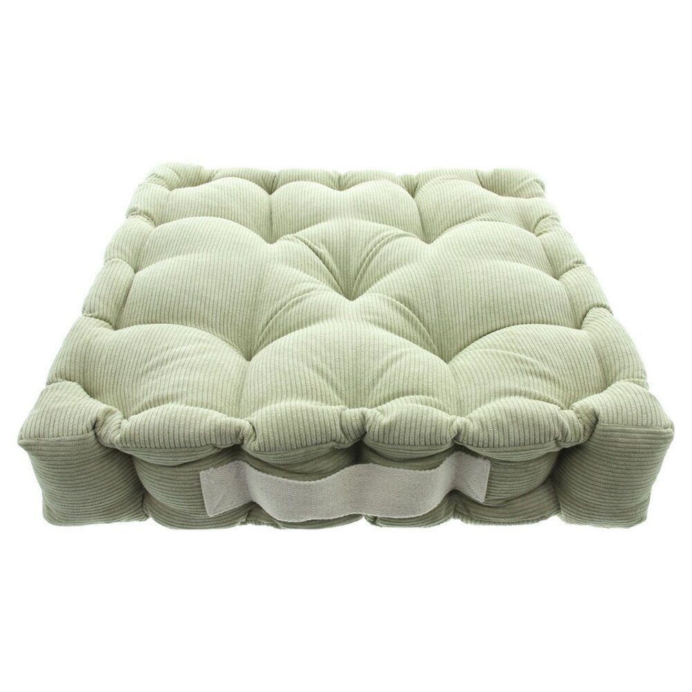 Home-trends24.de Bodenkissen Sitzkissen 45 x 45 Grün Cordoptik Gepolstert S günstig online kaufen