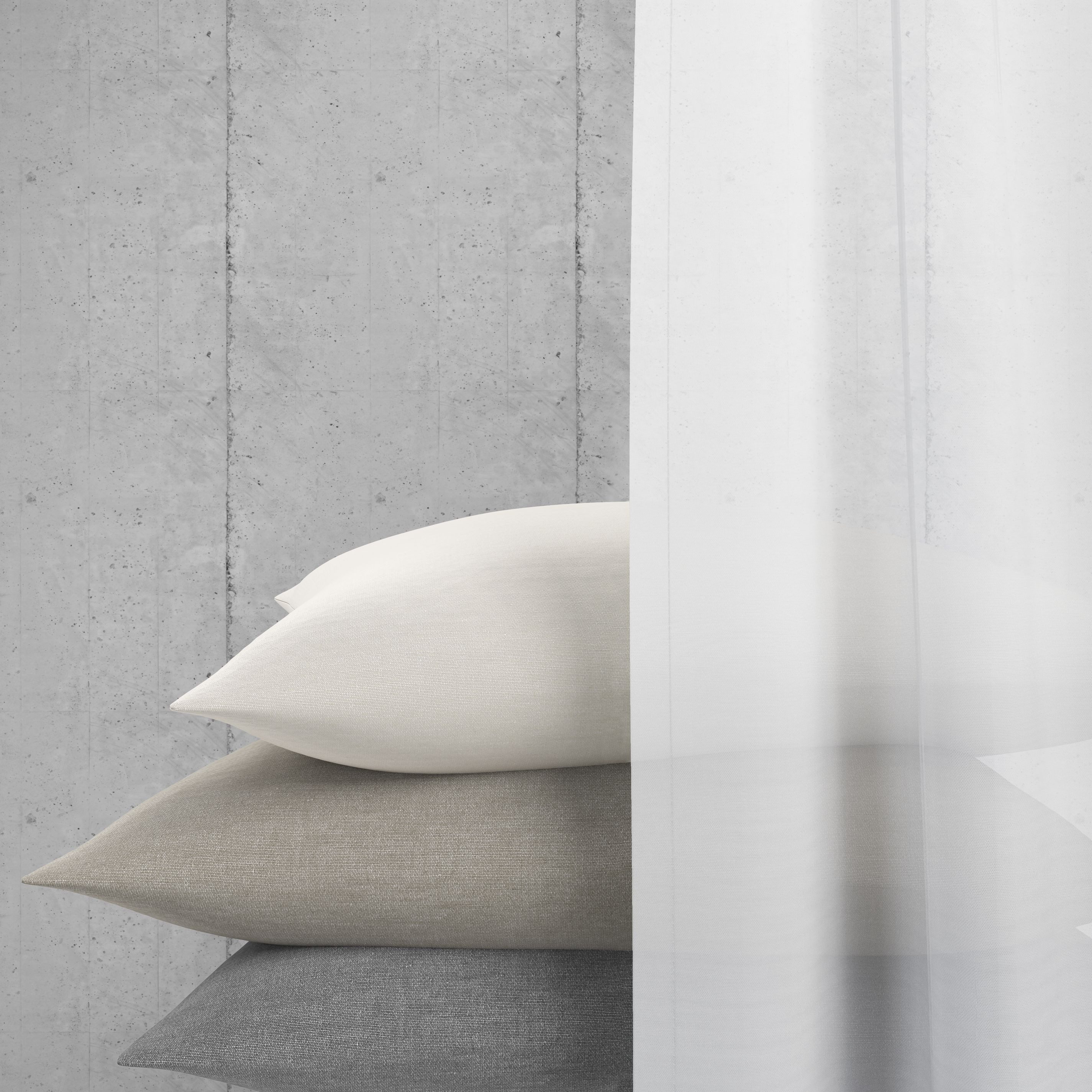 Neutex for you! Vorhang Kiss (1 St), Ösen, halbtransparent, Jacquard, Ösenschal mit Metallösen, Breite 142 cm, nach Maß – Bild 5 von 5