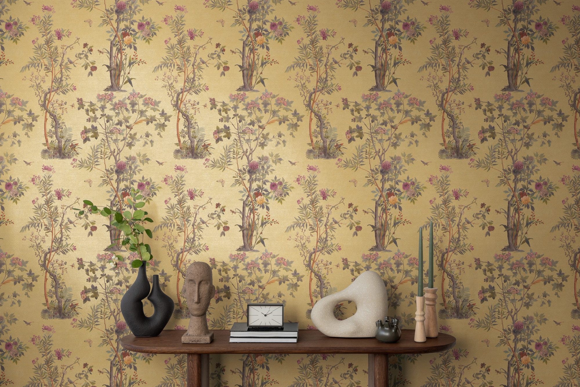 A.S. Création Vliestapete Florale Mustertapete Schmetterlinge bunte Farben, strukturiert, botanisch, (1 St)