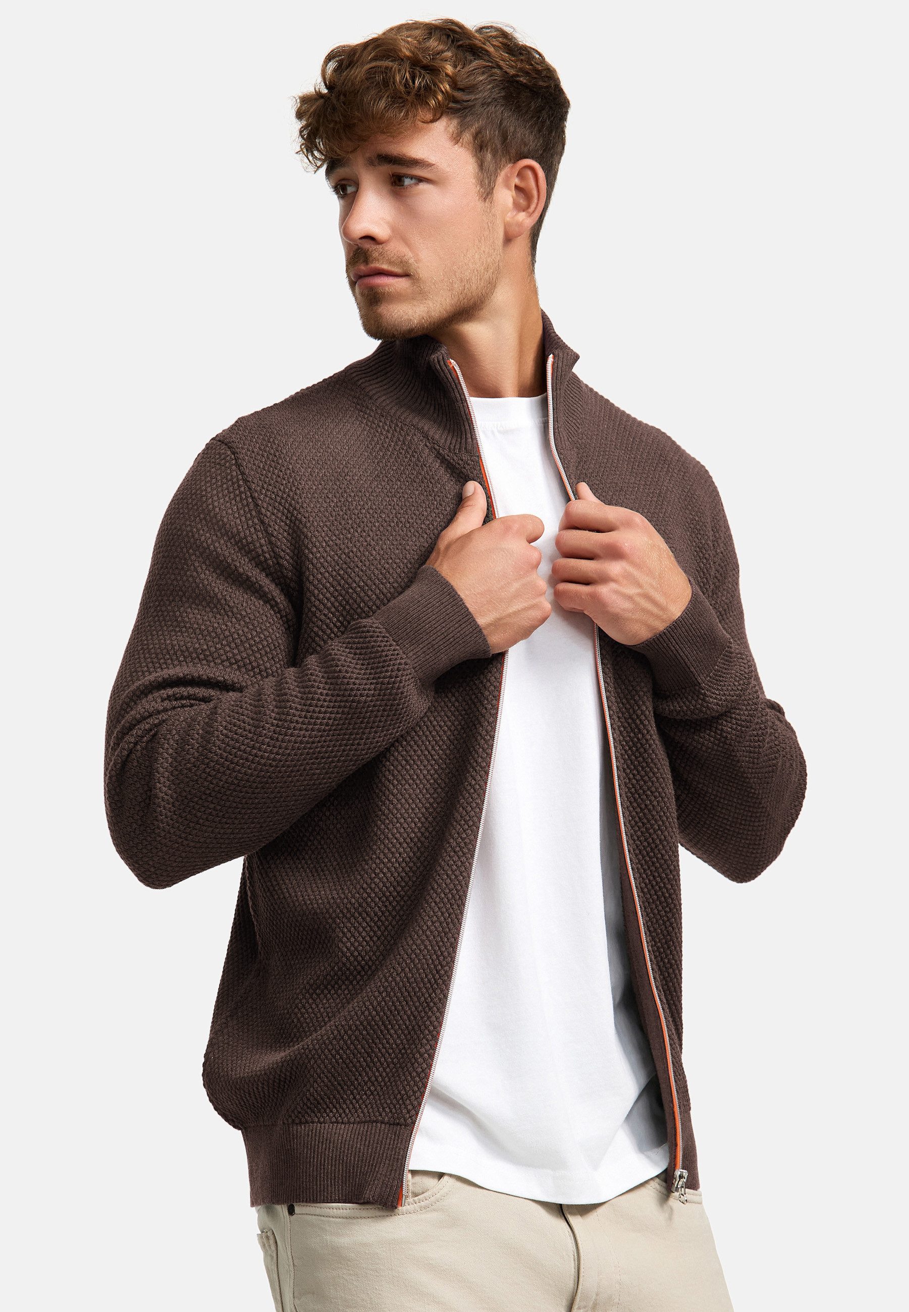 Kronstadt Strickjacke Herren KSErik Herrenstrickjacke Feinstrickjacke mit Stehkragen
