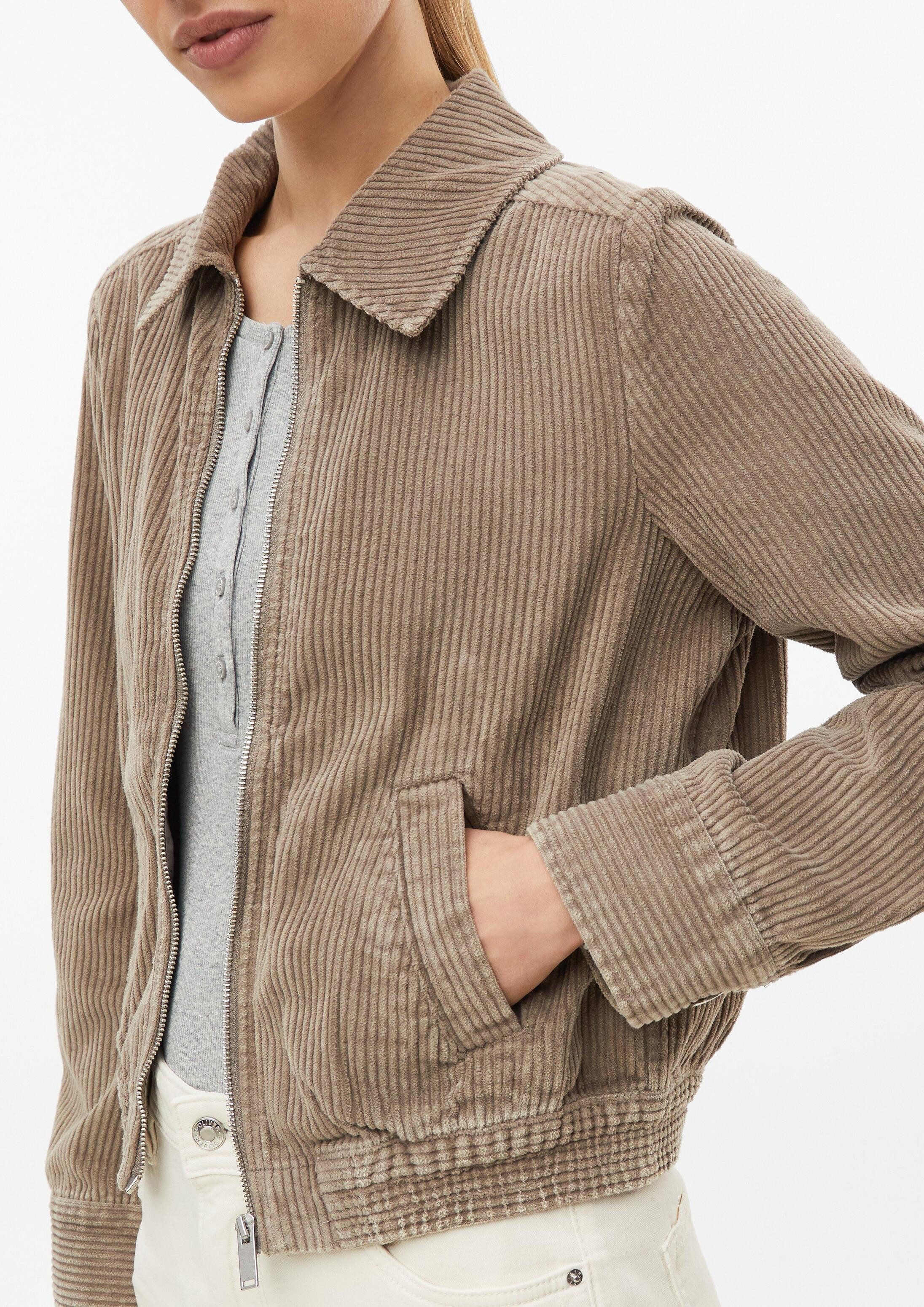s.Oliver Funktionsjacke Indoor-Jacke Cord-Jacke mit elastischem Bund – Bild 4 von 5