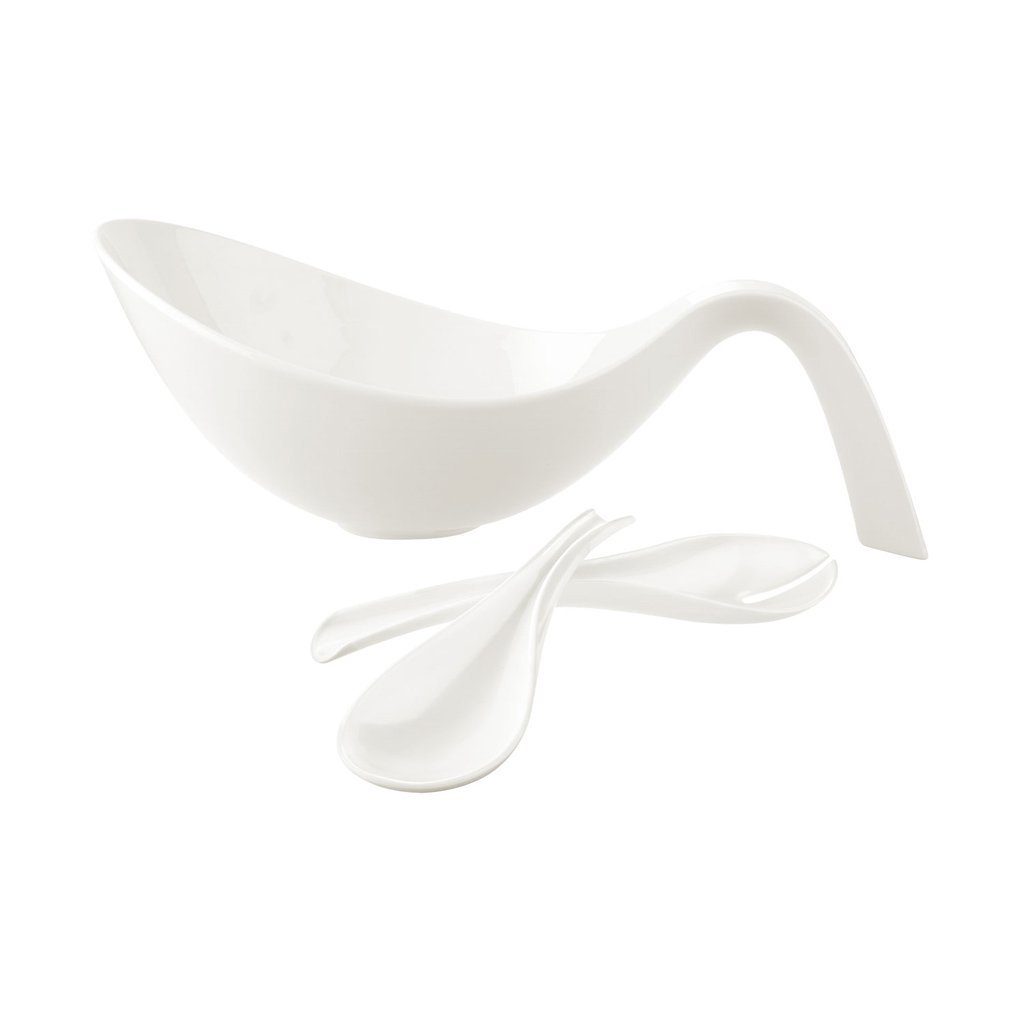 Villeroy & Boch Servier-Set Flow Salat-Set 3-teilig, Porzellan, (Set, 3-tlg)